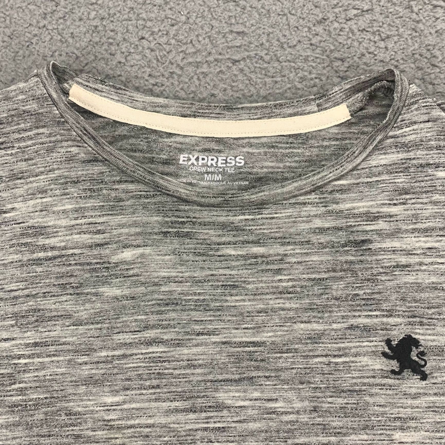 Express Express Women's Gray Crew Neck T-Shirt Medium Short Sleeve Solid Top Size M / US 6-8 / IT 42-44 - 4 Thumbnail