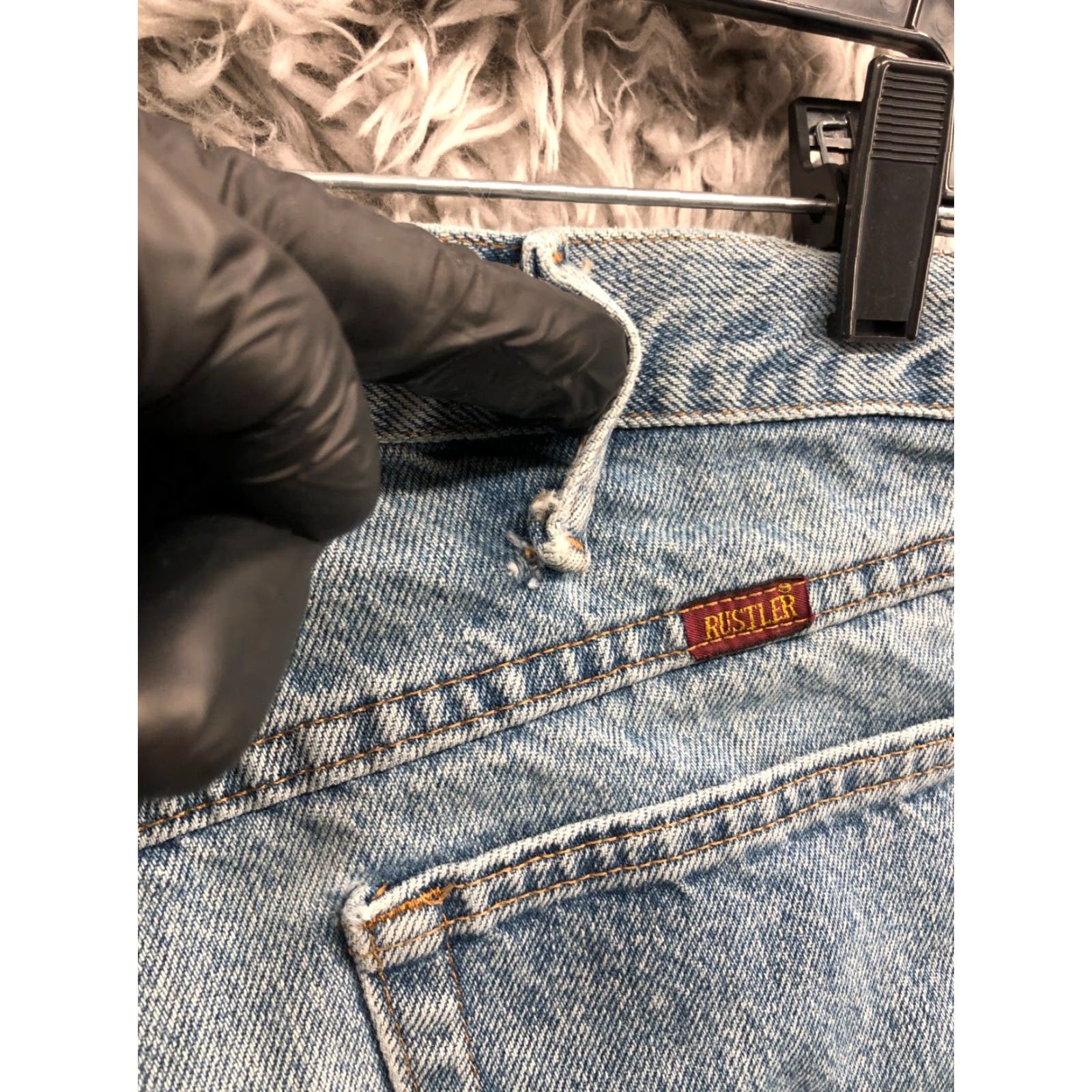 Vintage Rustler Jeans Size 38x29 Mens Straight 5-Pocket Denim Blue Stone Wash Mid Rise Regular Fit Size US 38 / EU 54 - 7 Thumbnail
