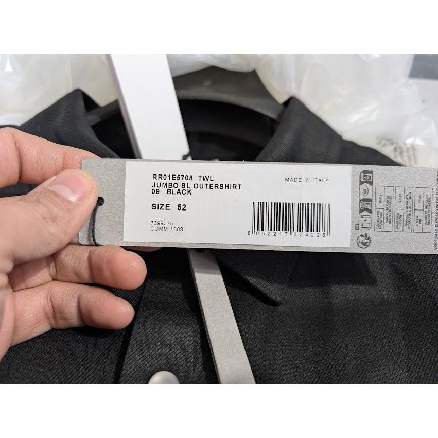 Rick Owens o1rshd1 Jumbo Sl Outershirt in Black Size US L / EU 52-54 / 3 - 23 Thumbnail
