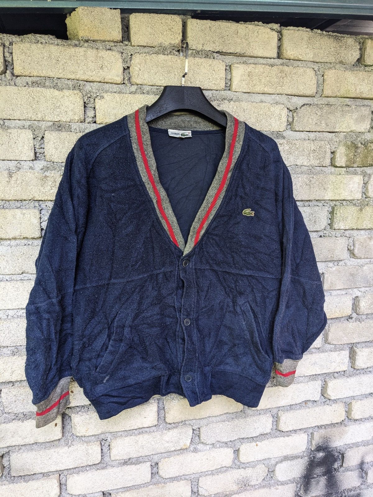 Lacoste Vintage Lacoste Chemise Wool Knit Vest – NAVY Size US XL / EU 56 / 4 - 5 Thumbnail