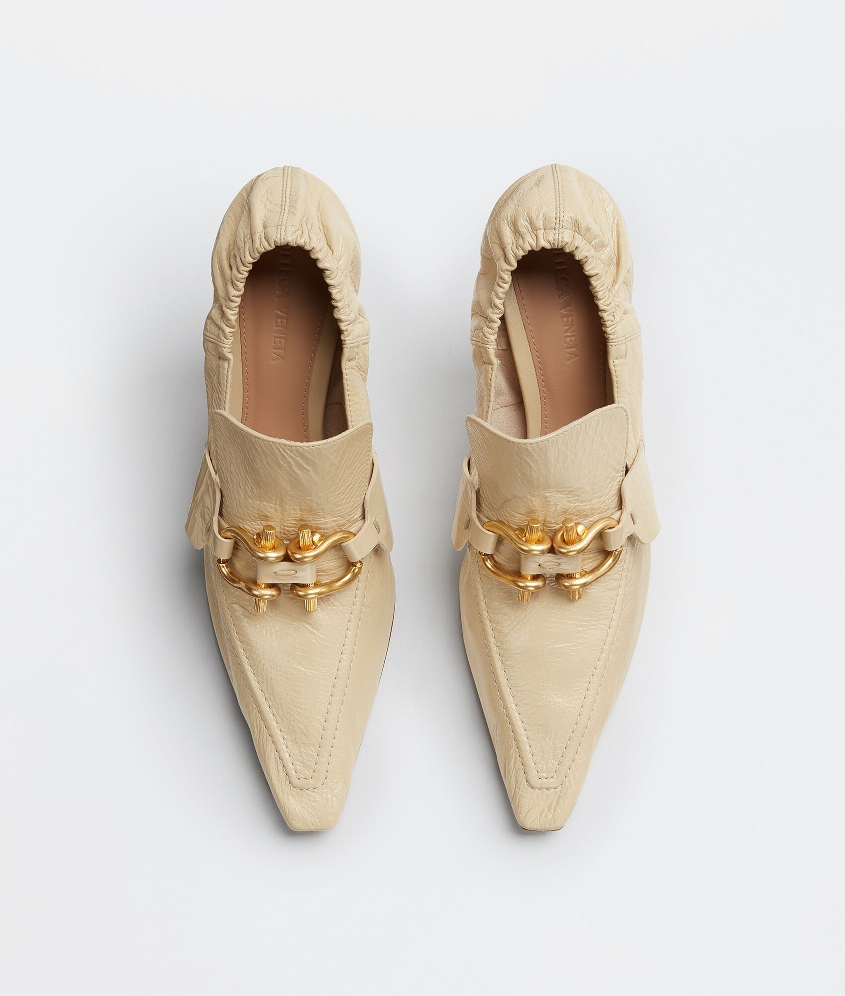 Bottega Veneta o1bcso1str0225 Madame Pumps in Beige Size US 11 / IT 41 - 4 Thumbnail
