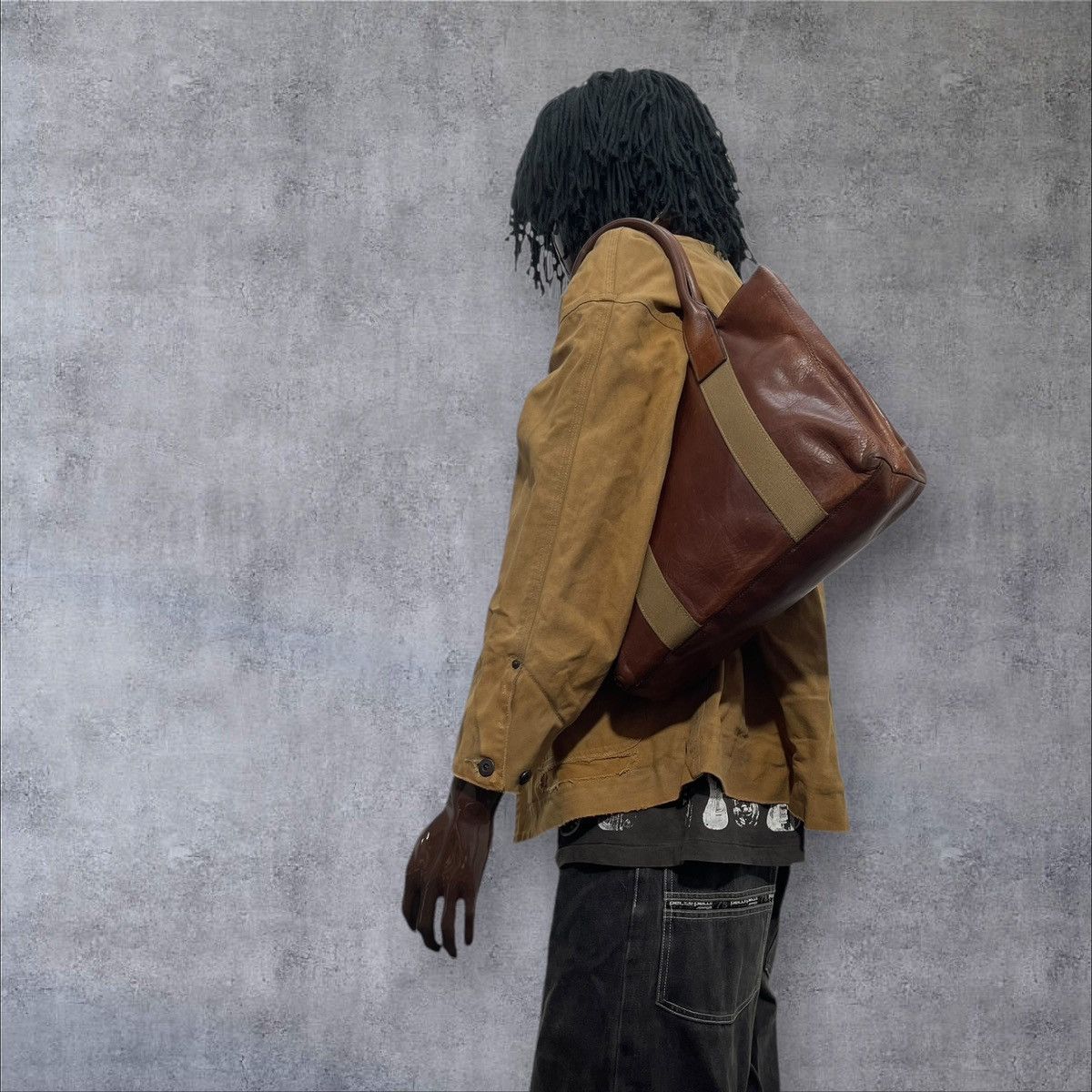 Japanese Brand Full Leather Patina Sazaby Japan Tote Shoulder Bag 1🟩1 Size ONE SIZE - 2 Thumbnail