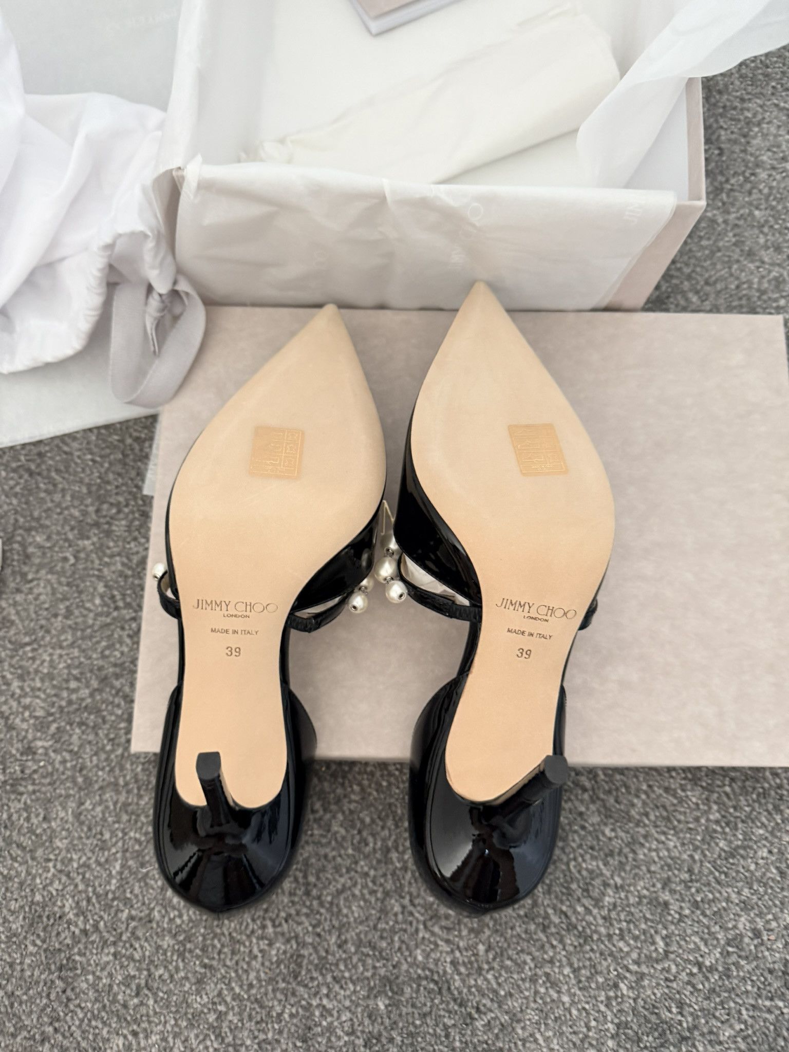 Jimmy Choo Jimmy Choo Aurelie 85 l 39 Black/ White Size US 9 / IT 39 - 7 Thumbnail