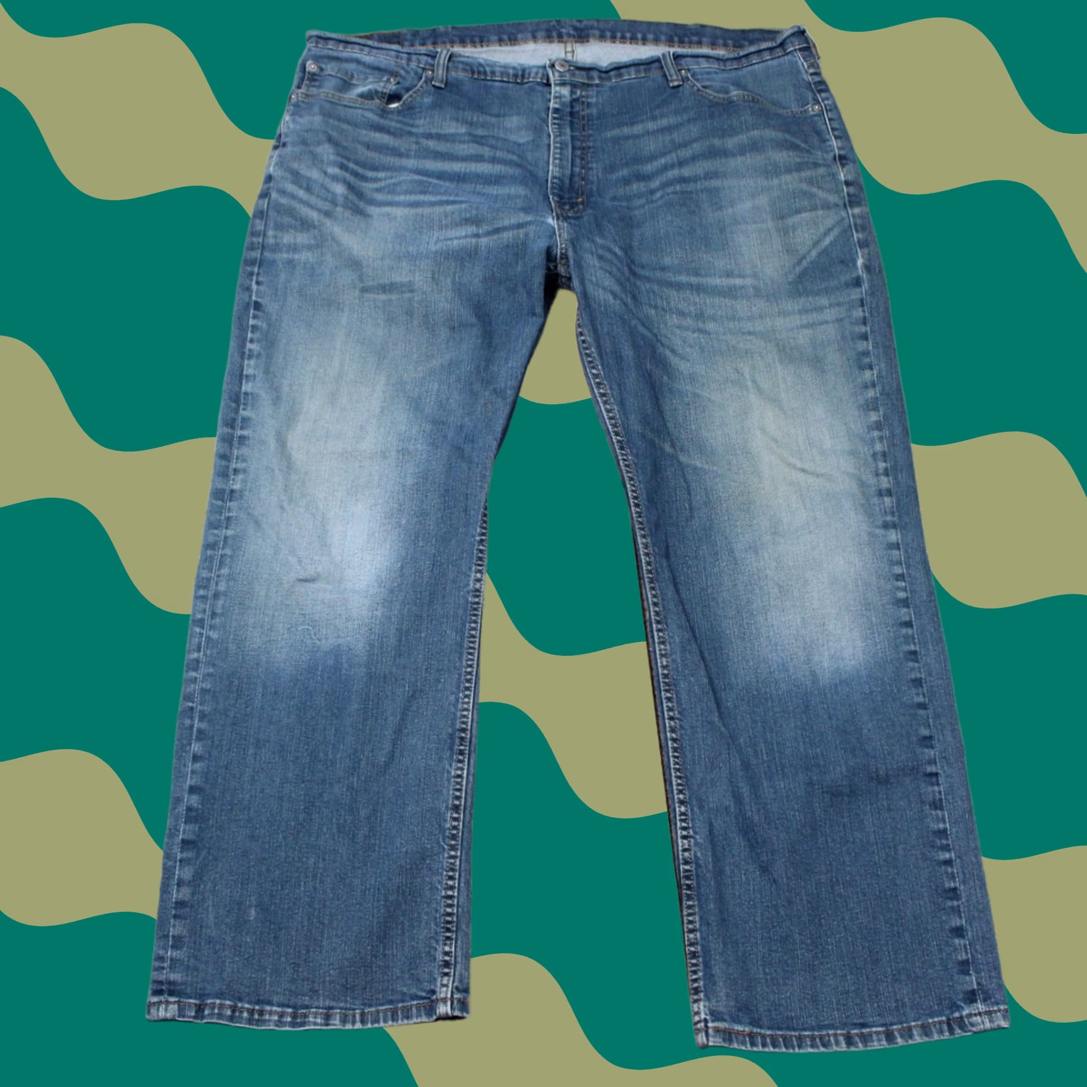 Levi's Levi's 559 Jeans Mens 44x30 Blue Relaxed Straight Leg 5-Pocket Denim 100% Cotton Size US 44 / EU 60 - 1 Thumbnail