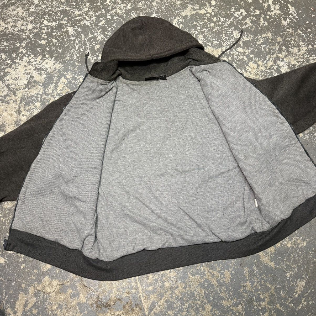 Vintage Vintage Athletech Black/Grey Waffle Thermal Zip Hoodie Sweat Size US XL / EU 56 / 4 - 4 Thumbnail