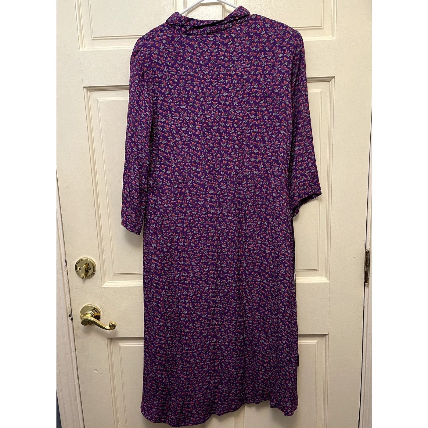 April 77 April Cornell Aimee Purple Dress New Size Med Button front Size M / US 6-8 / IT 42-44 - 4 Thumbnail