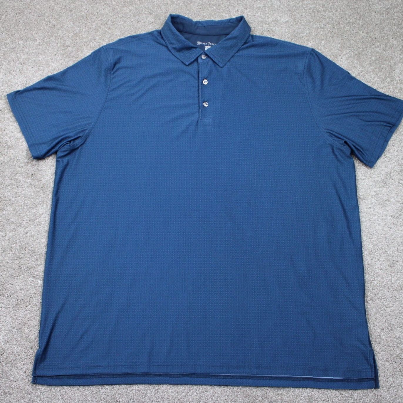 Vintage Hickey Freeman Polo Shirt Mens 2XL Blue Geometric Short Sleeve Stretch Pullover Shirt Regular Fit Shirt Polo VINTAGE? No Size US XXL / EU 58 / 5 - 2 Thumbnail