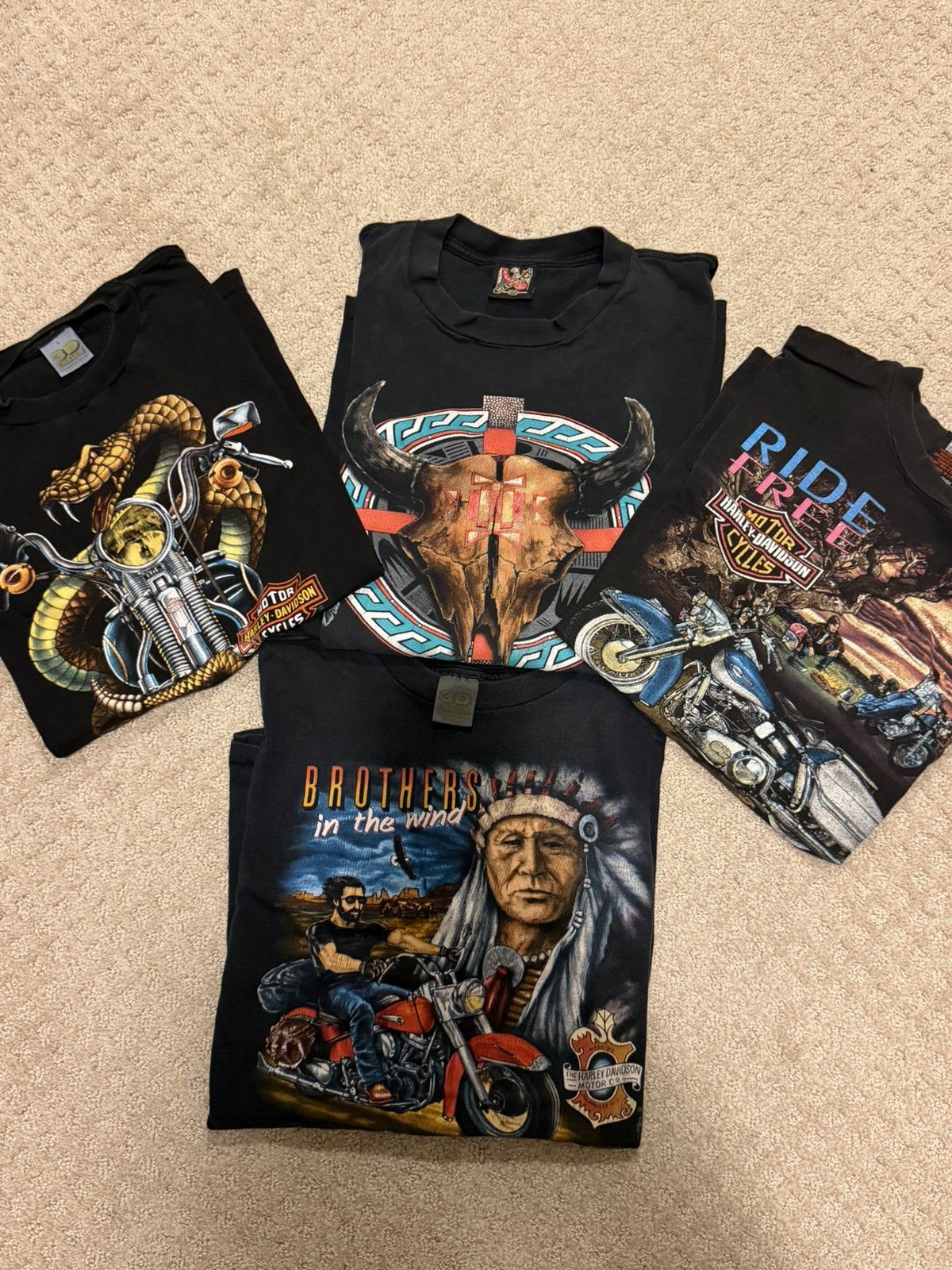 Harley Davidson Harley Davidson Bundle (3 3D emblem 1 Vintage Harley) Size US XL / EU 56 / 4 - 1 Thumbnail