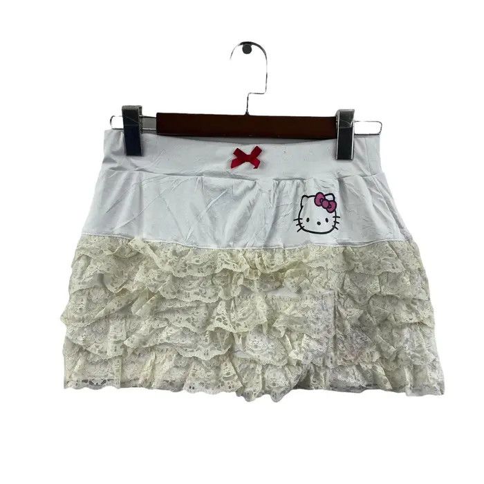 Vintage Vtg HELLO KITTY JAPAN Cartoon Anime Mini Skirt Sanrio Size 28" / US 6 / IT 42 - 1 Thumbnail