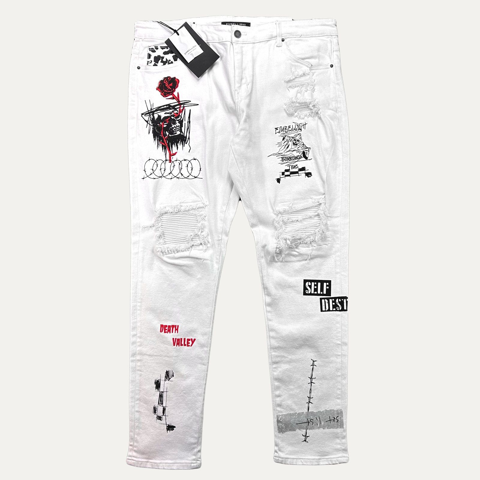 Embellish Embellish Distressed Denim Jean Size US 38 / EU 54 - 1 Thumbnail
