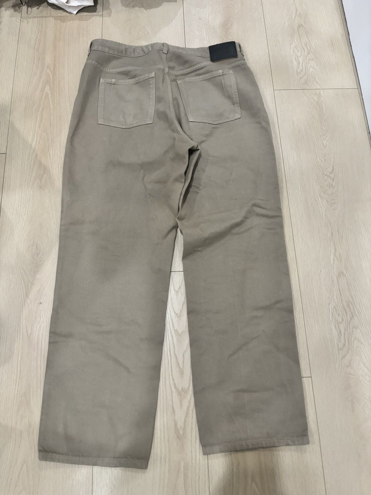 Won Hundred Won Hundred Wayne Pleated Trousers Tan Khaki Wide Leg Size US 31 - 6 Thumbnail