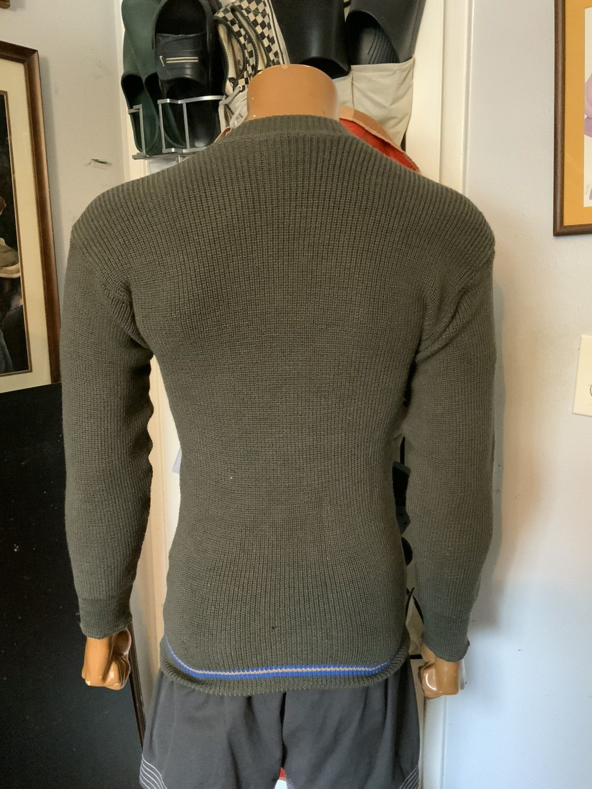 Vintage Vintage 1920s 30s 40s Wool Knit Stripe Fisherman Sweater Size US S / EU 44-46 / 1 - 11 Thumbnail