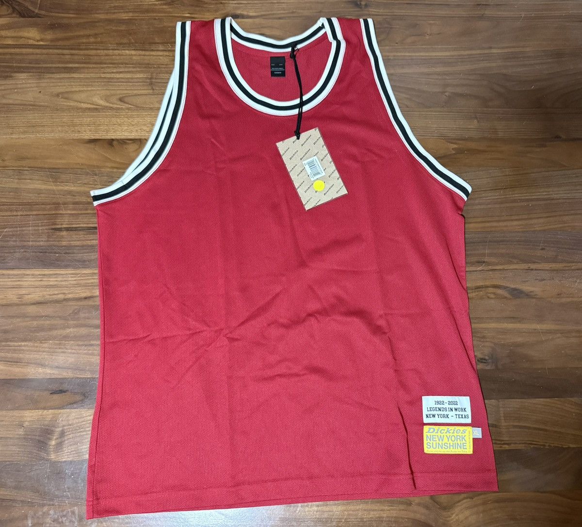 Dickies NYS X DICKIES 'SUN-DYED IN TEXAS' BASKETBALL JERSEY RED XL Size US XL / EU 56 / 4 - 2 Thumbnail