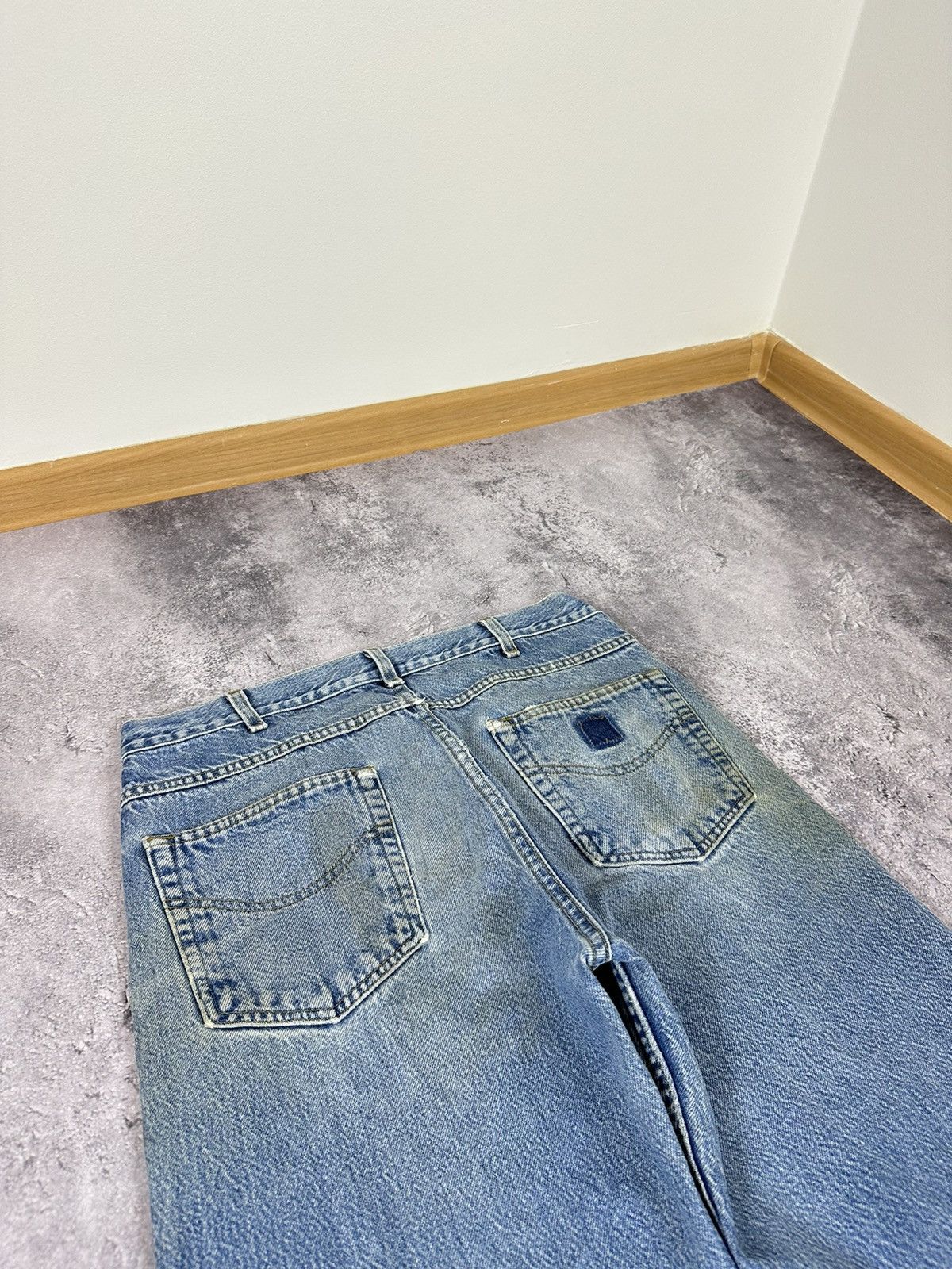 Carhartt Vintage Carhartt Light Blue Distressed Opium USA Work Jeans Size US 34 / EU 50 - 6 Thumbnail