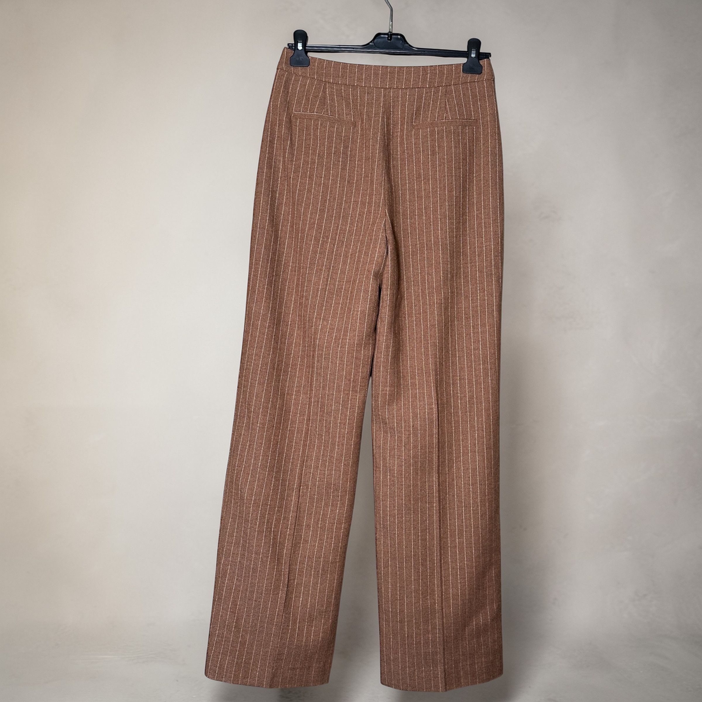 Sezane wool trousers brown striped Size 28" / US 6 / IT 42 - 3 Thumbnail