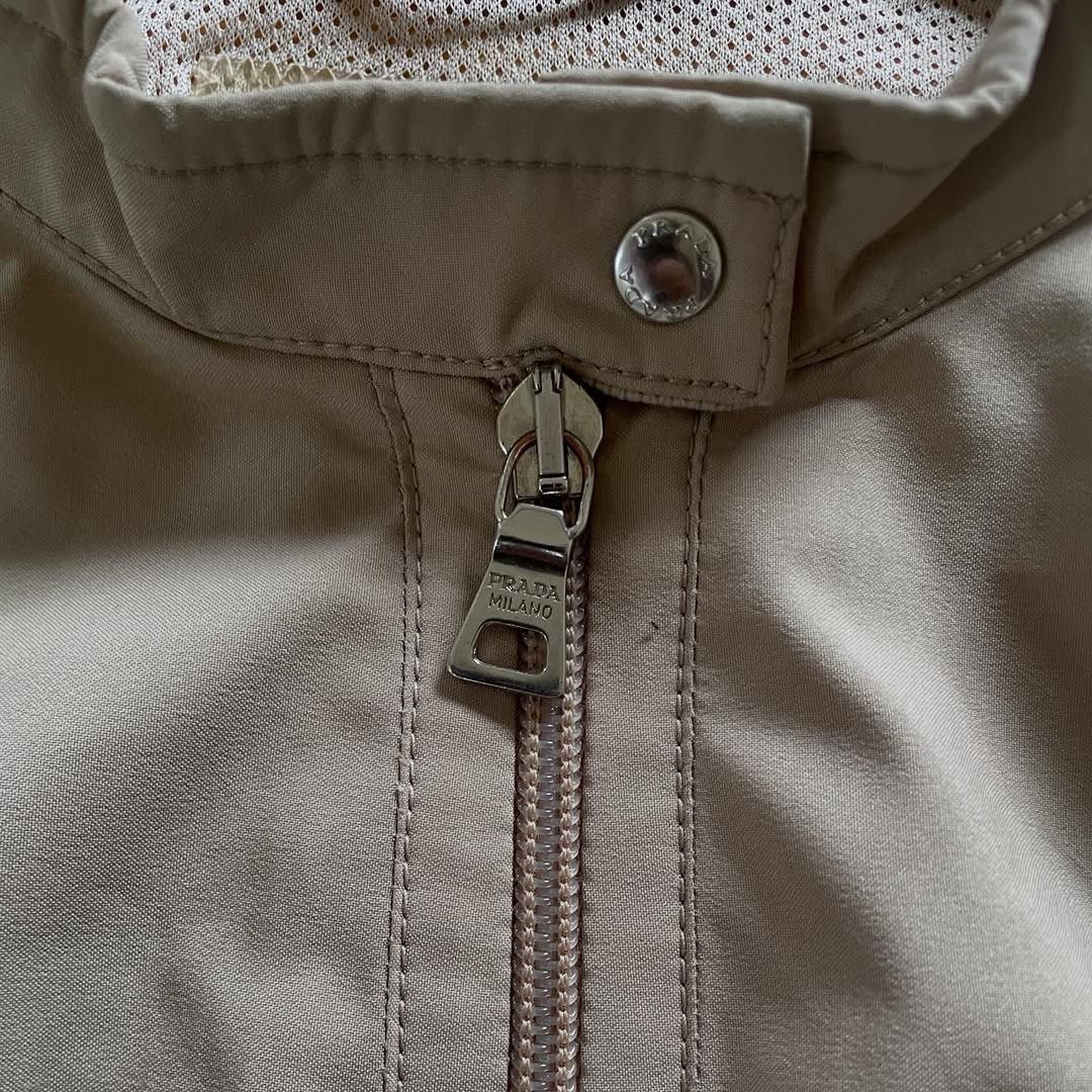 Prada 00’s Prada Sport Beige Nylon Biker Jacket Size M / US 6-8 / IT 42-44 - 6 Thumbnail