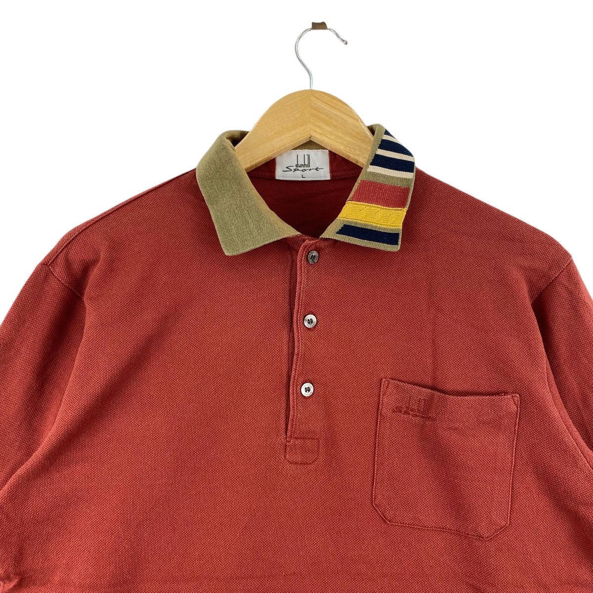 Alfred Dunhill × Vintage Vintage 90s DUNHILL SPORT Polos Checkered Size US L / EU 52-54 / 3 - 2 Thumbnail