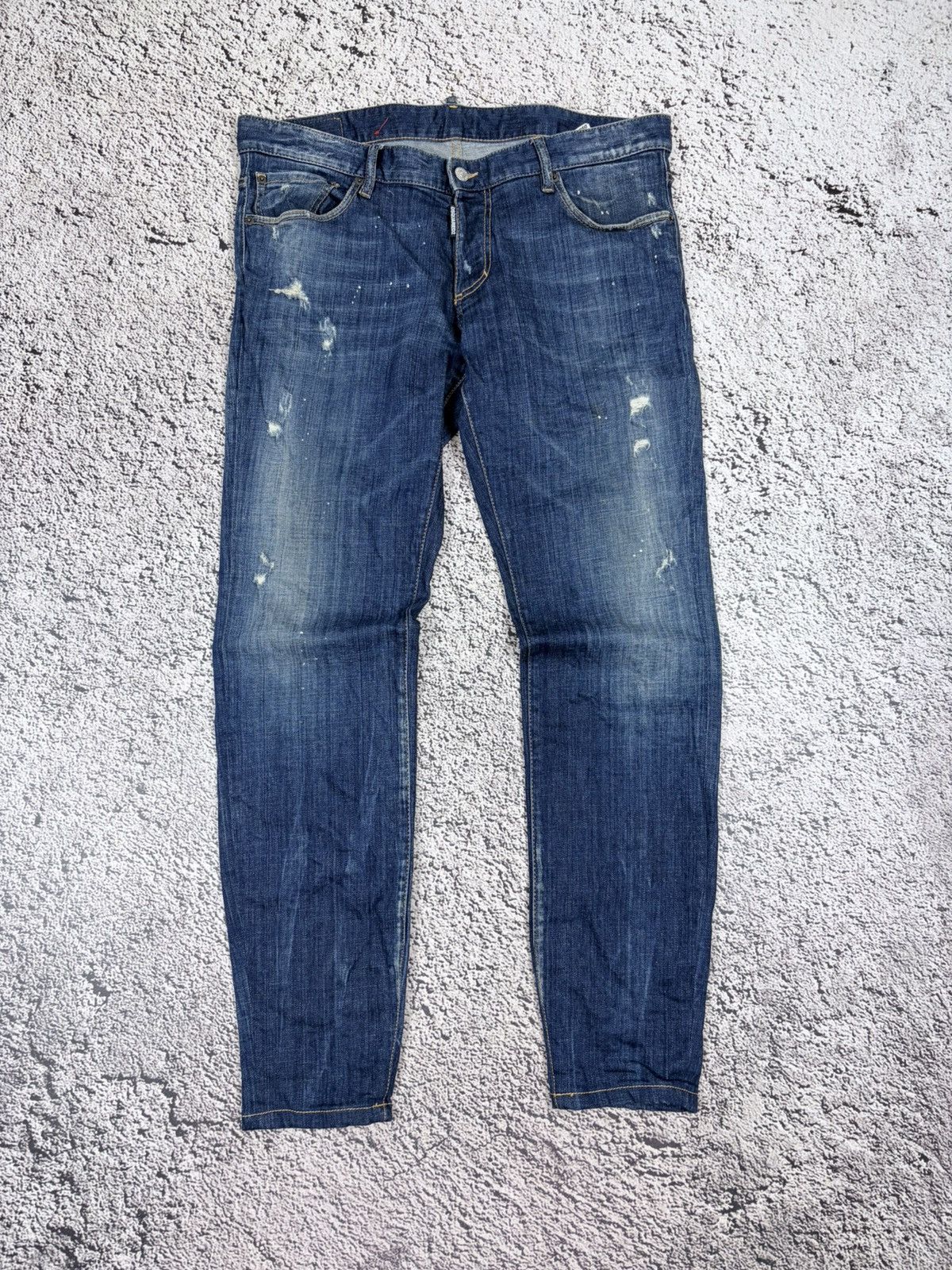 Dsquared2 Dsquared2 Cool Guy Jeans Distressed Paint Splatter Denim 52 Size US 36 / EU 52 - 1 Thumbnail