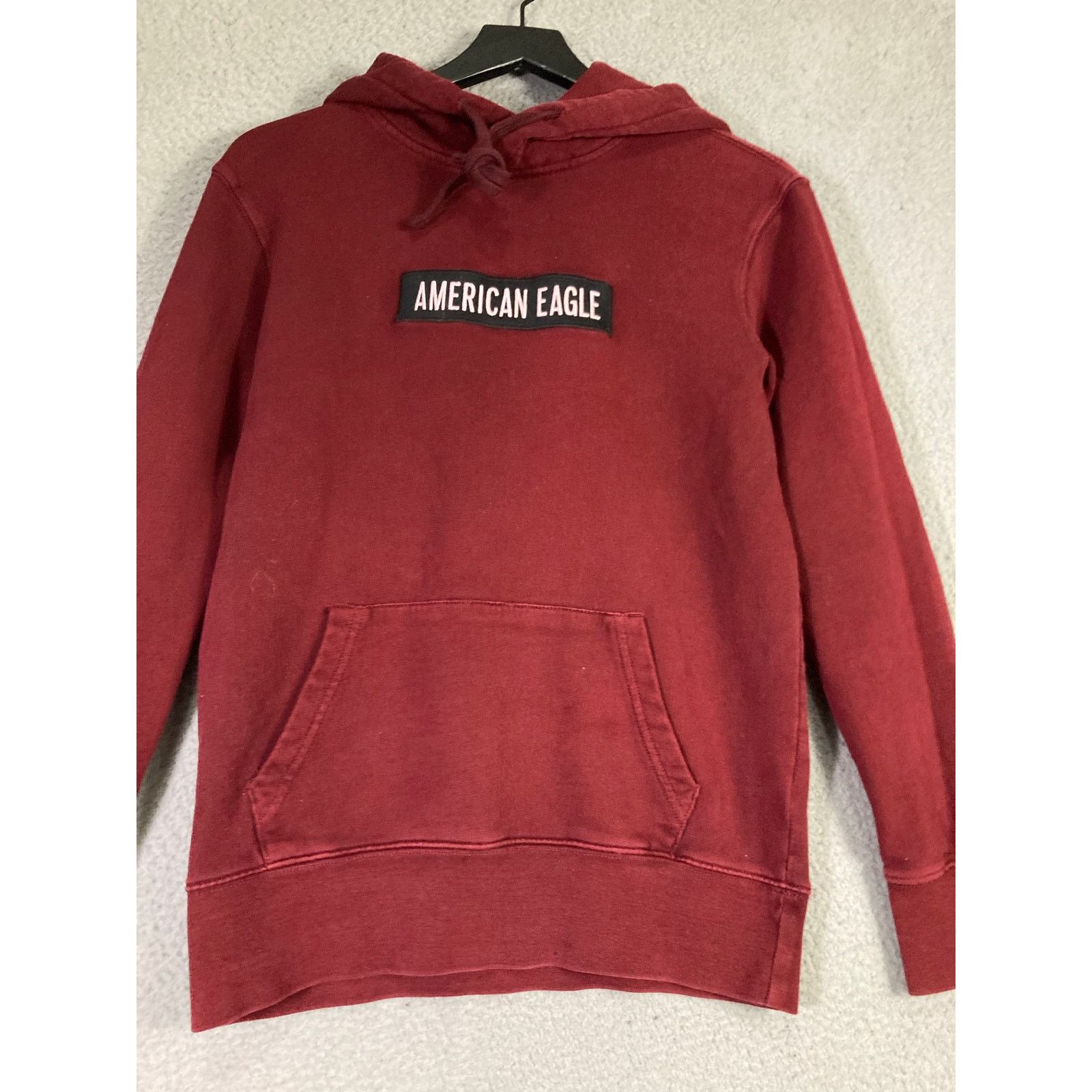 American Eagle Outfitters American Eagle Men's XS Burgundy Pullover Hoodie Size US XS / EU 42 / 0 - 4 Thumbnail