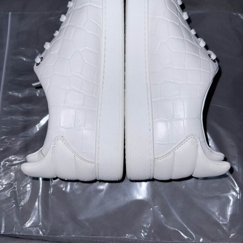 Louis Vuitton Louis Vuitton White Crocodile Leather Sneakers - Size US 10.5 / EU 43-44 - 2 Thumbnail