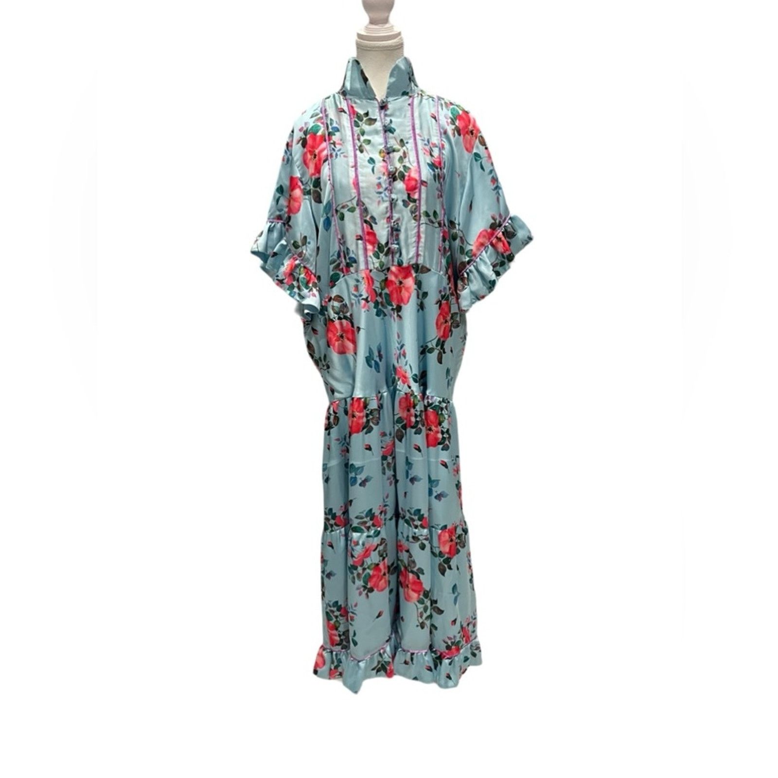 Other SUE SARTOR Womens Neck Floral Print Long Dress Size:XL Size XL / US 12-14 / IT 48-50 - 1 Thumbnail