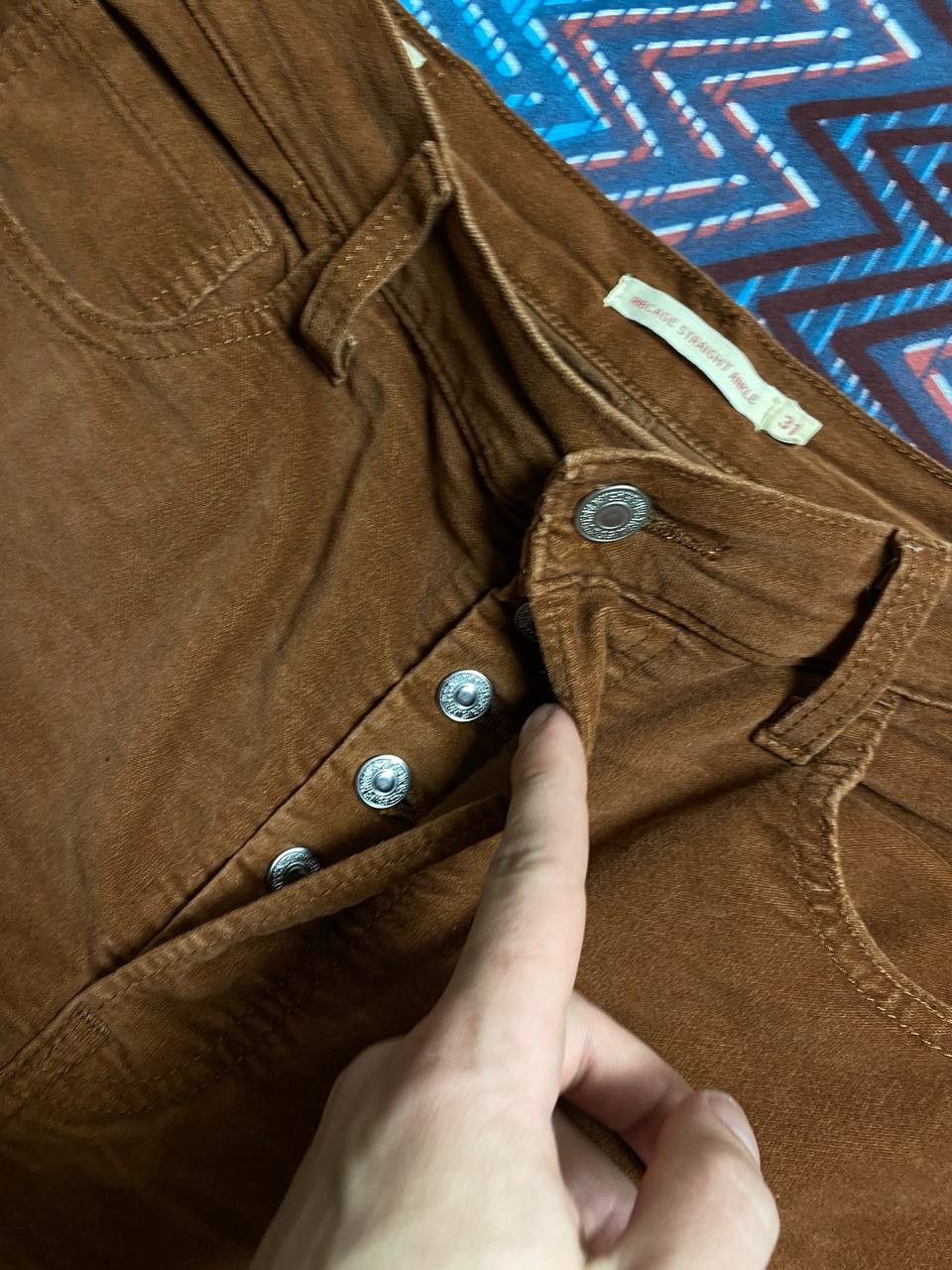 Levi's vintage denim pants brown Levi's premium Y2K streetwear Size US 31 - 7 Thumbnail