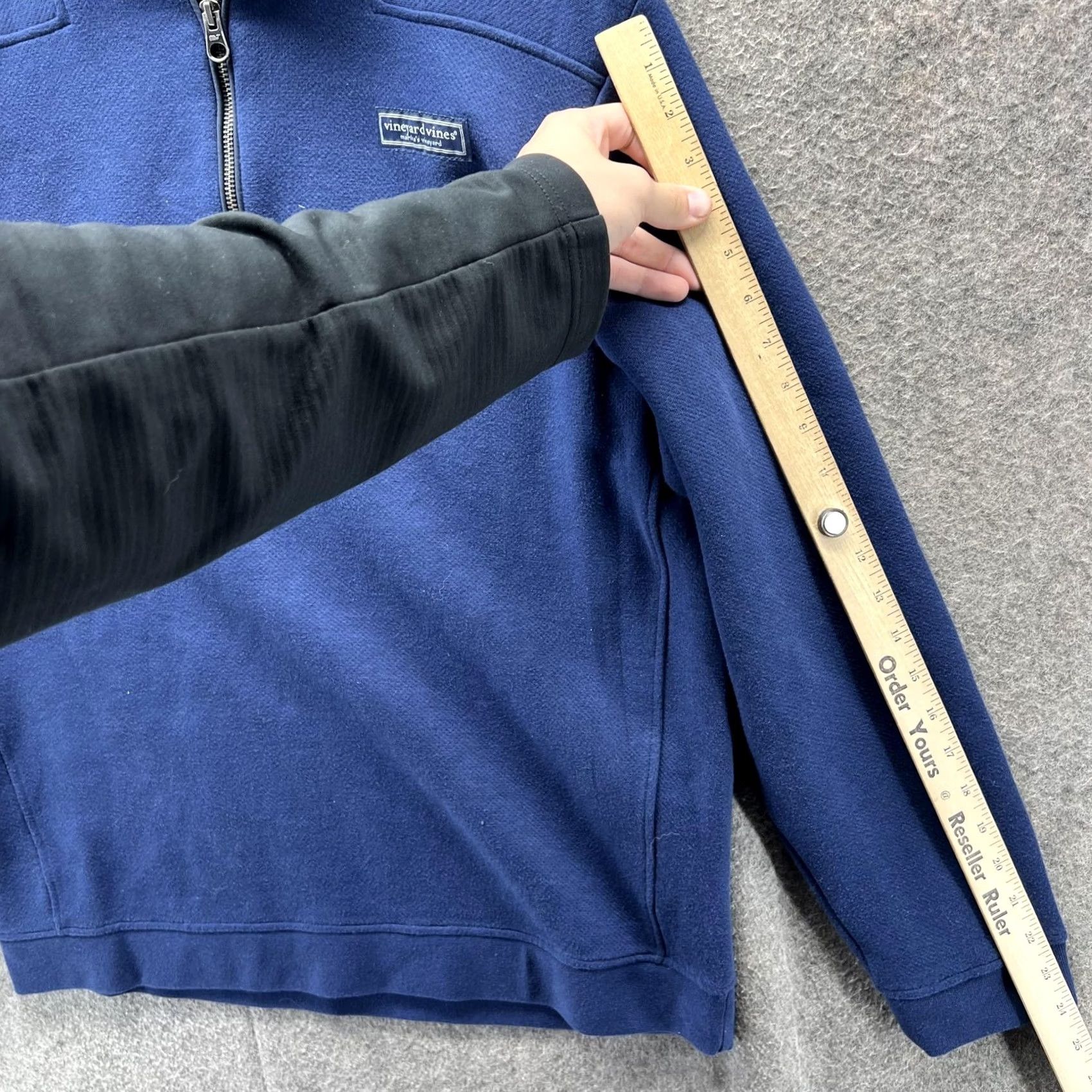 Vineyard Vines VINEYARD VINES Shep Shirt Sweatshirt Mens L Blue Quarter Zip Pullover Fleece Shirt Pullover with Pockets Linen/Logo? Size US L / EU 52-54 / 3 - 5 Thumbnail