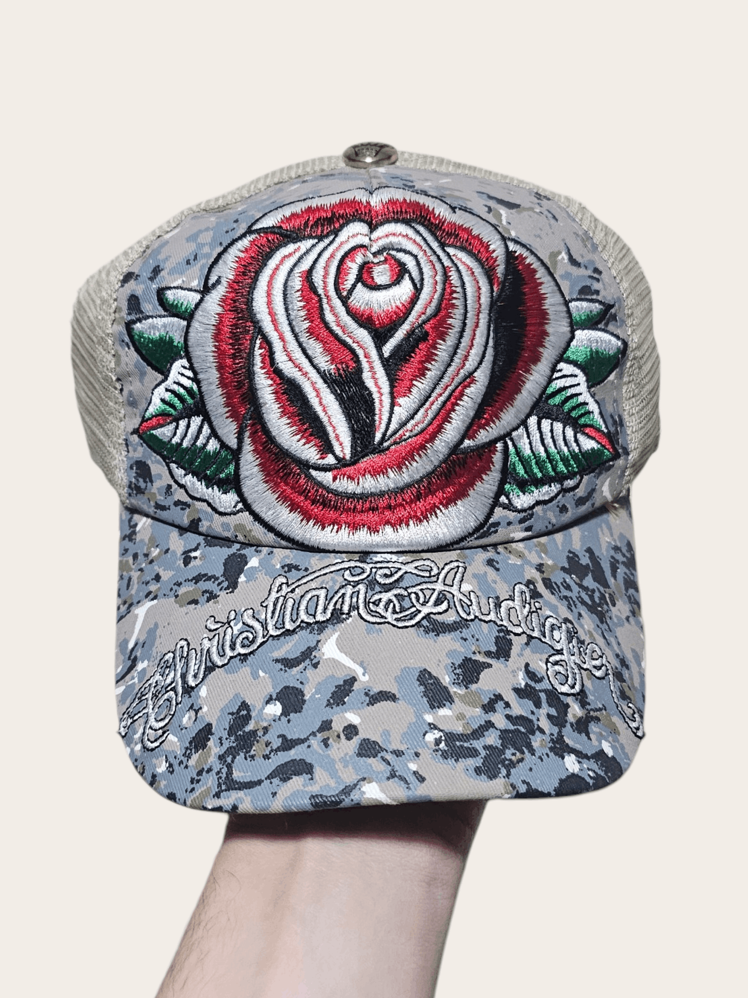 Christian Audigier Christian Audiger Rose Tattoo y2k Hat Size ONE SIZE - 1 Thumbnail