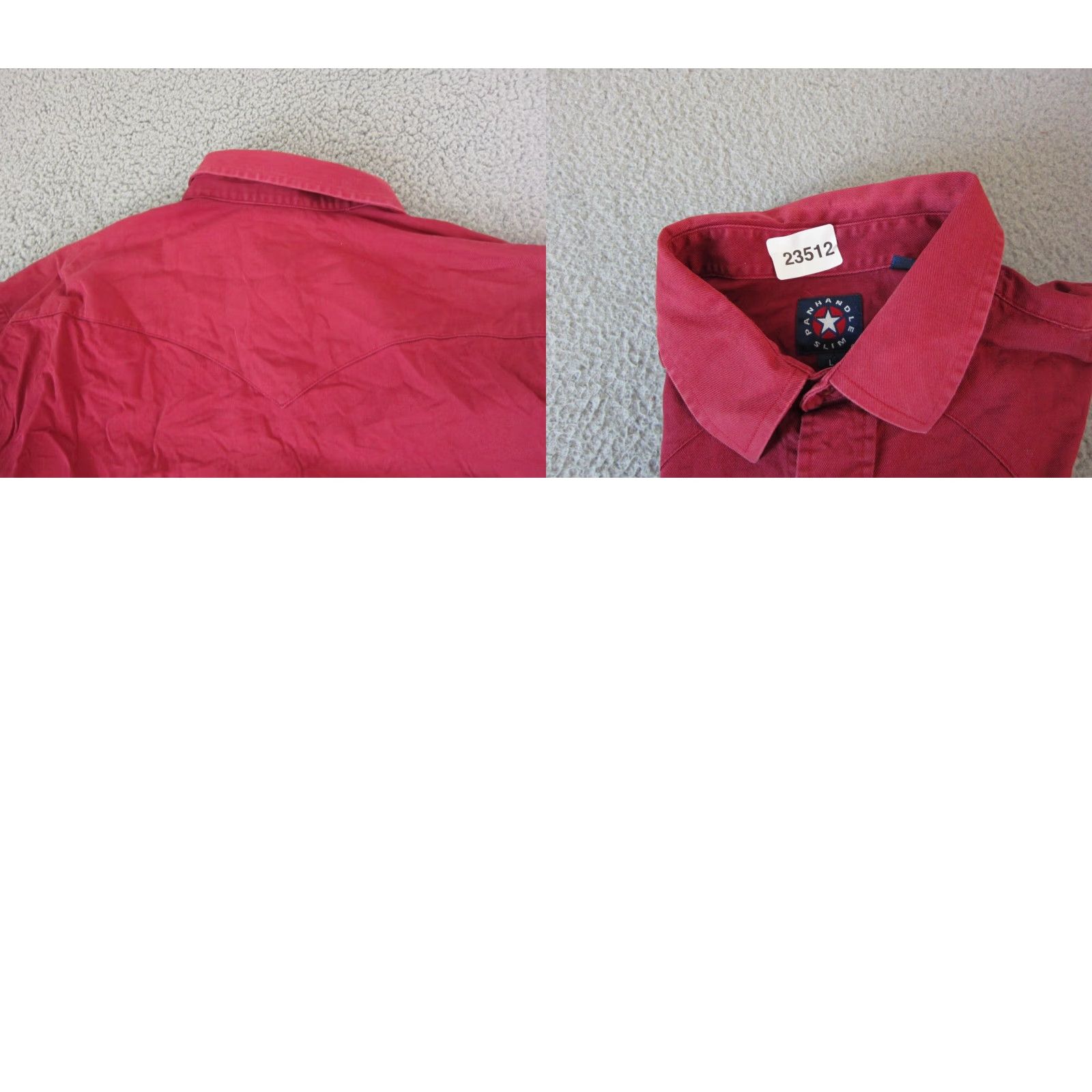 Vintage VINTAGE Panhandle Slim Shirt Panhandle Slim Shirt Adult Large Red Canvas Cowboy Rodeo Western Snap Mens Size US L / EU 52-54 / 3 - 9 Thumbnail