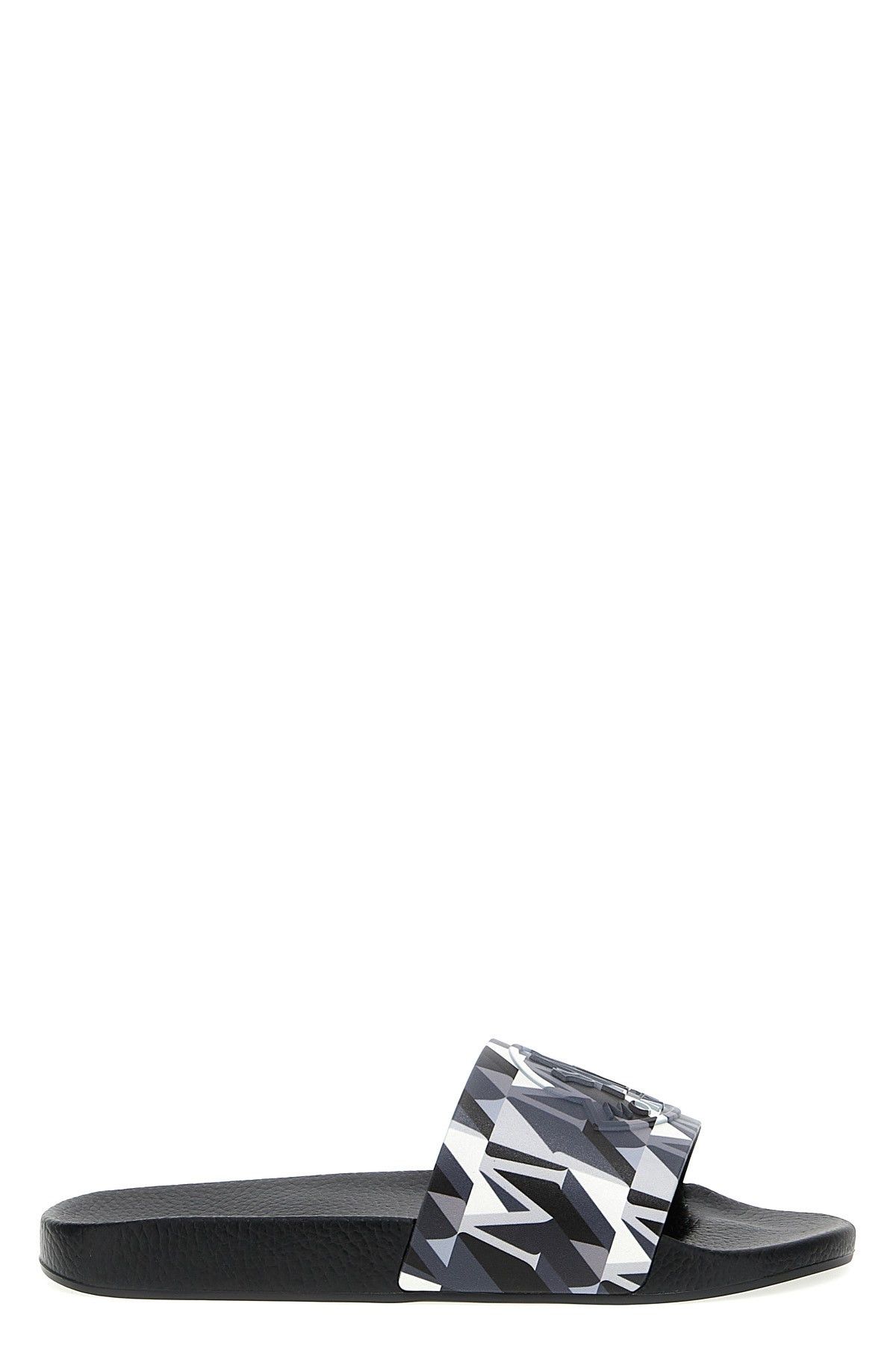image of Moncler 'basile' Slides in White/Black, Men's (Size 6)