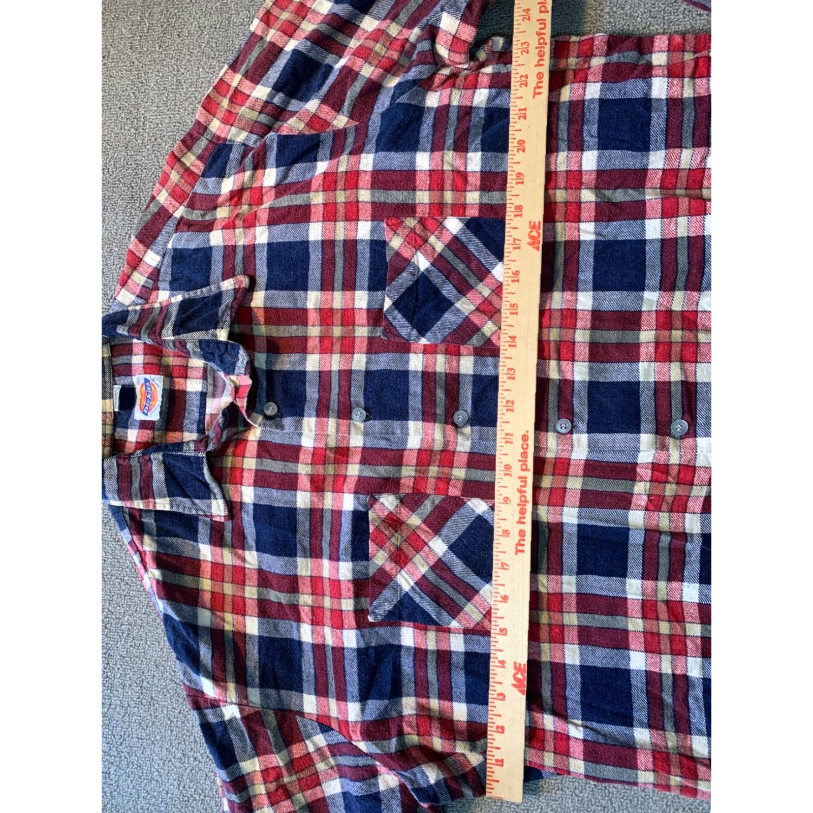 Dickies Dickies Shirt Men’s Medium Red Plaid Button Up Size M / US 6-8 / IT 42-44 - 5 Thumbnail