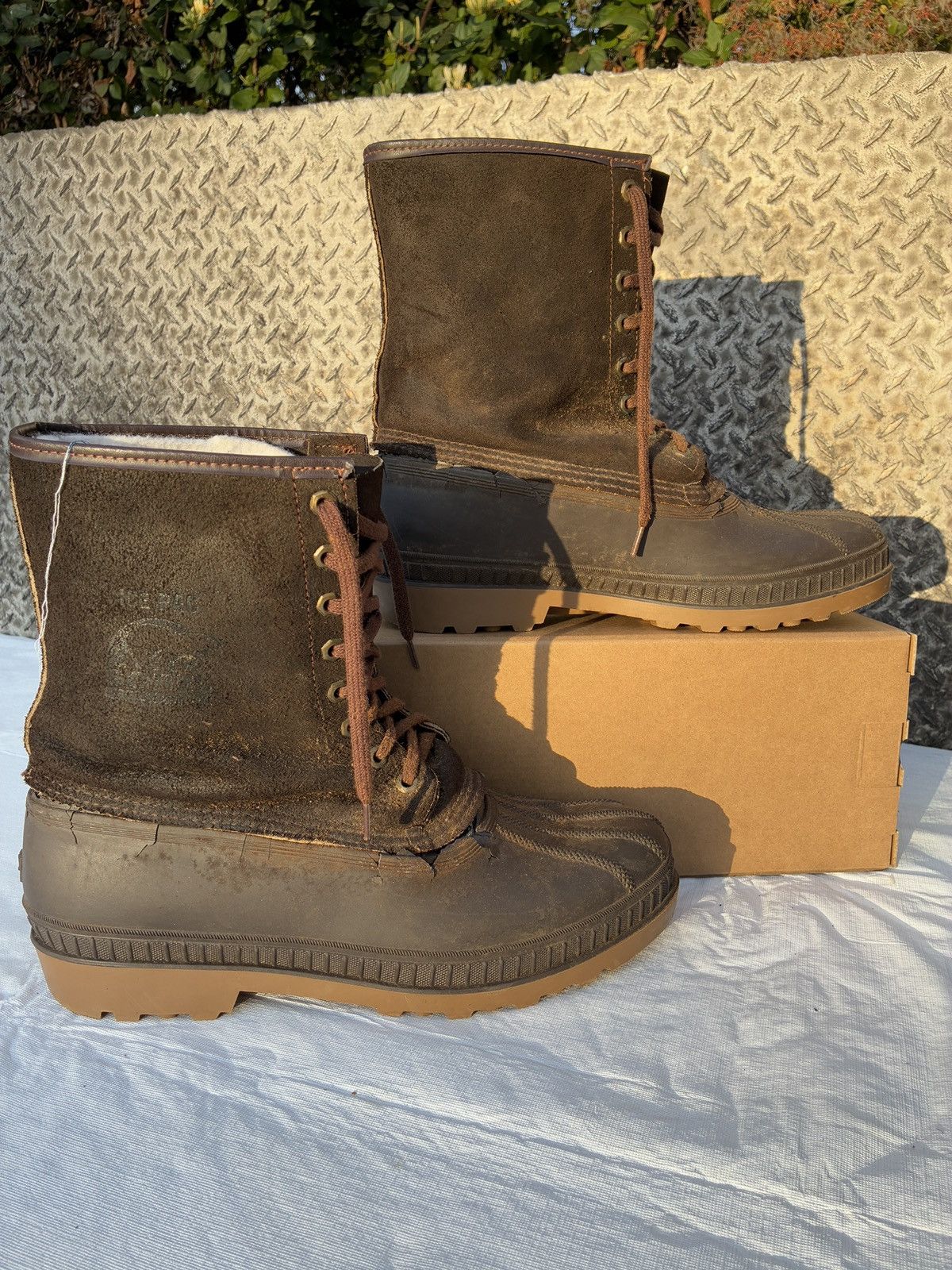 SOREL Vintage Sorel Ice Pac Winter Boots Mens 11 Leather Rubber Size US 11 / EU 44 - 1 Thumbnail