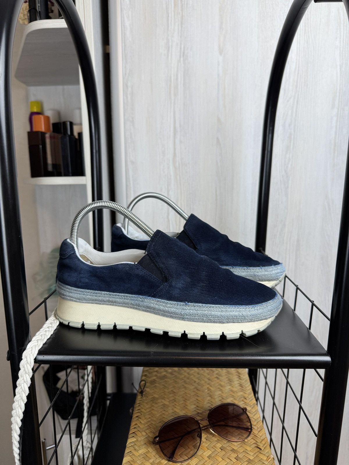 Prada Prada navy blue suede espadrilles sneakers Size US 8.5 / IT 38.5 - 1 Thumbnail