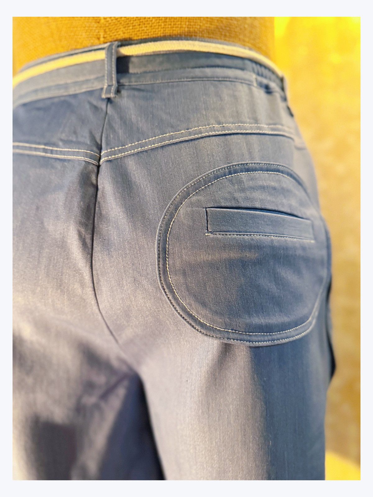 Other Retro-Inspired Blue Chambray Shorts with Nautical Rope Tie Size US 29 - 9 Thumbnail