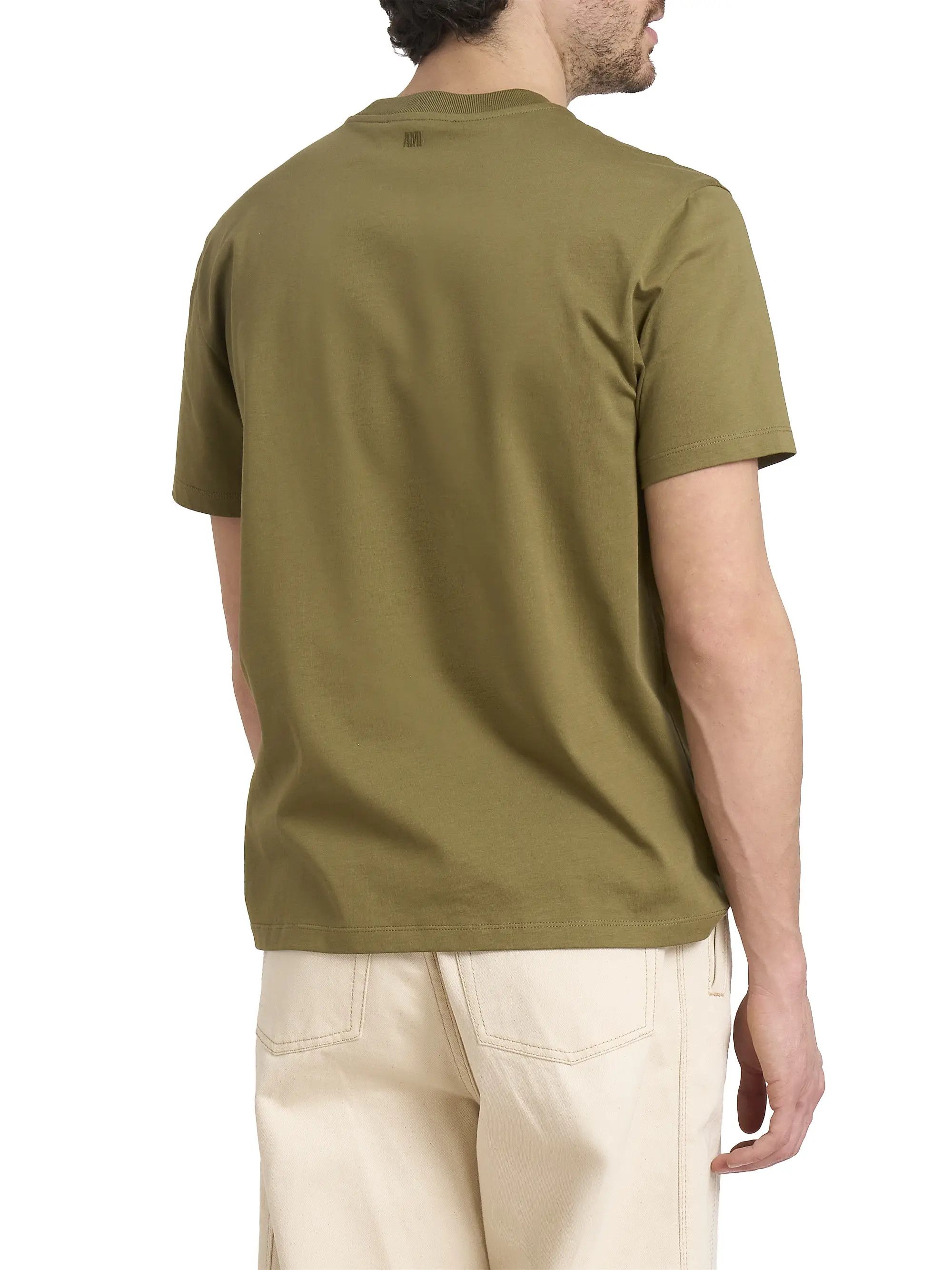 AMI os11x0226 Contrasted Ami de Coeur Cotton T-Shirt in Bronze Size US S / EU 44-46 / 1 - 5 Thumbnail