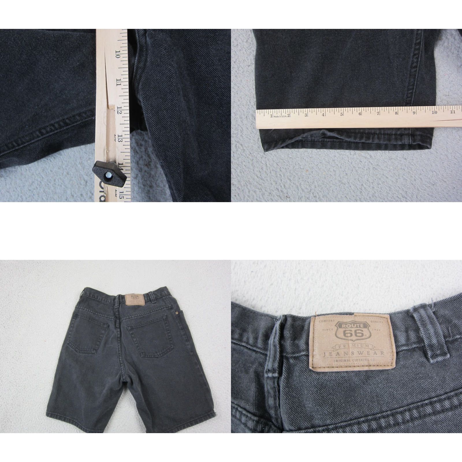 Route 66 VINTAGE Route 66 Shorts Jeans Mens 32 Black Denim Jorts 90s Relaxed Fit 5-Pocket Denim Short Baggy Casual Workwear Summer Spring Mens Size US 32 / EU 48 - 8 Thumbnail