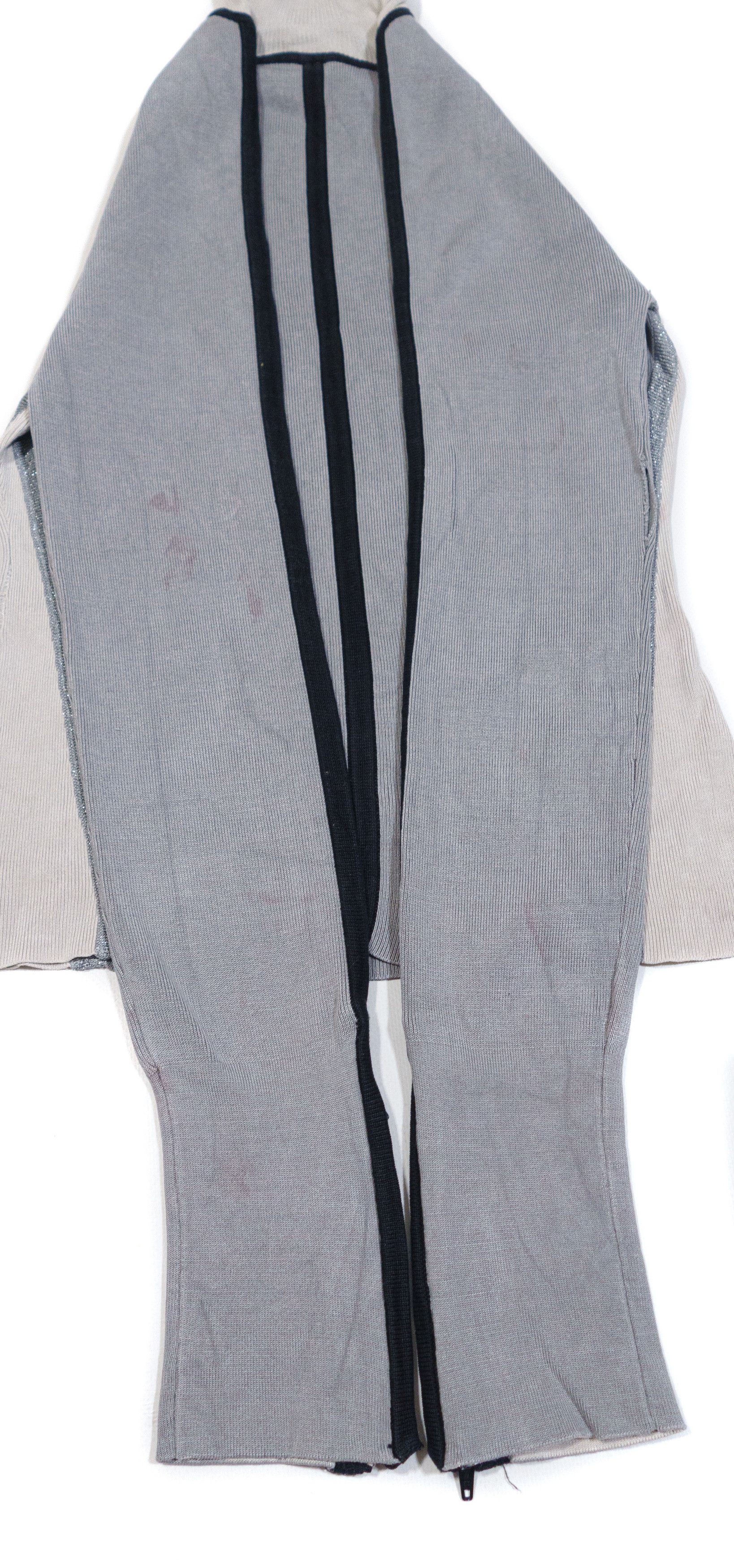 Versace 90S Zip Sleeve Stripe Cotton Turtleneck Sweater Size XS / US 0-2 / IT 36-38 - 3 Thumbnail