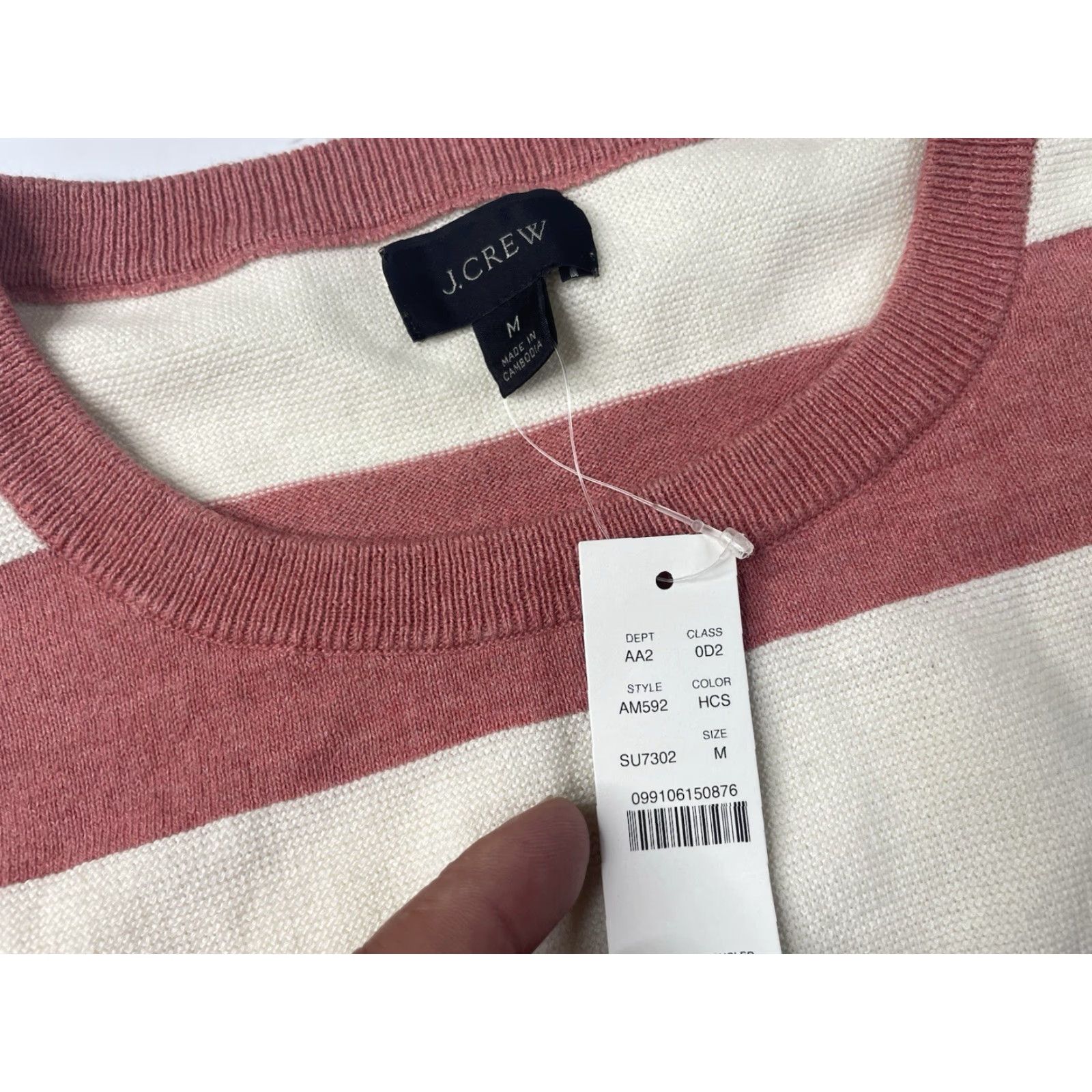 J.Crew NWT J. Crew Cotton Sweater In Garter Stitch Striped Pullover Rugby Mens Medium Size US M / EU 48-50 / 2 - 3 Thumbnail
