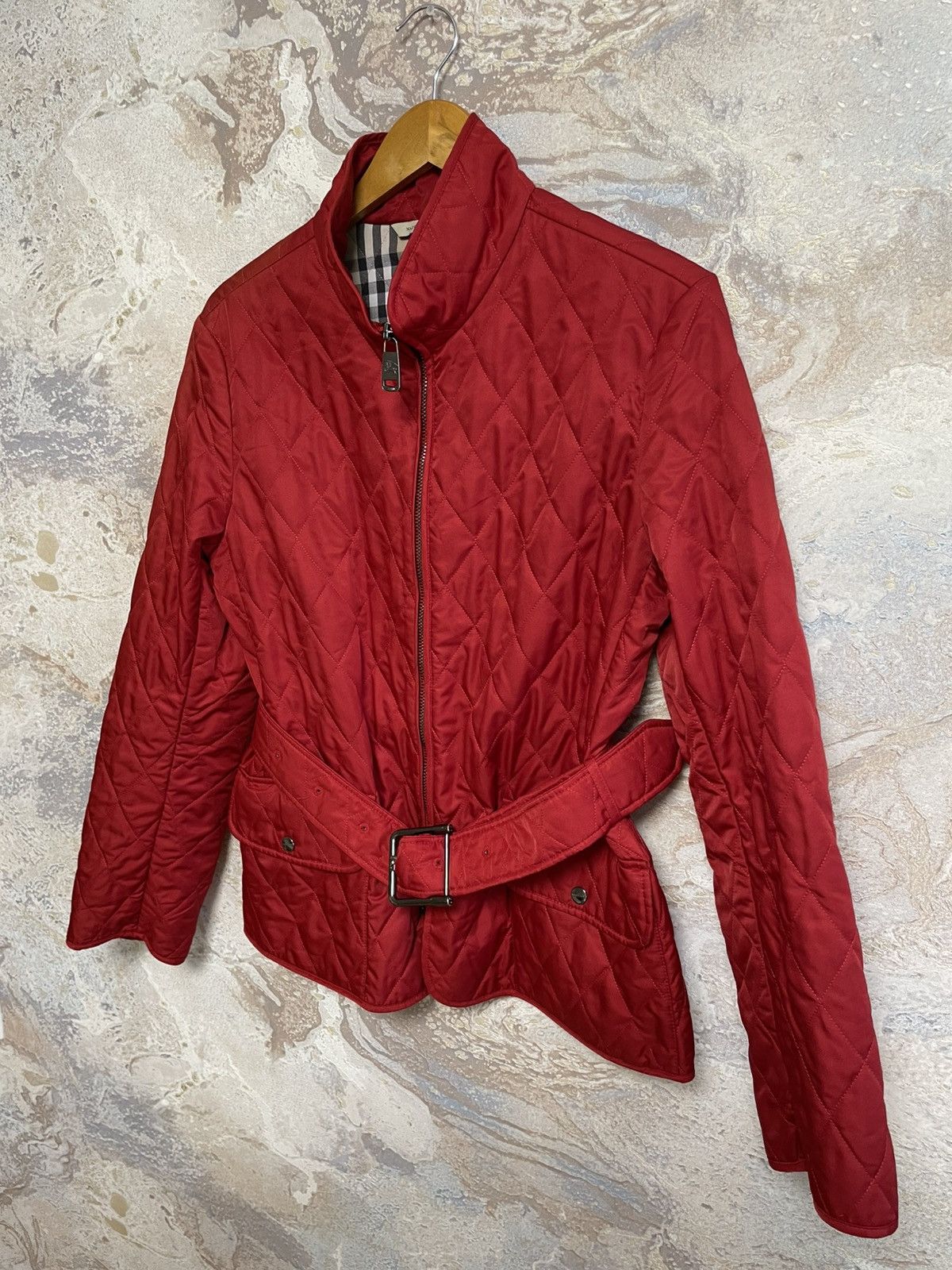 Burberry Burberry London Quilted Women’s Red Jacket - Size L Size L / US 10 / IT 46 - 5 Thumbnail