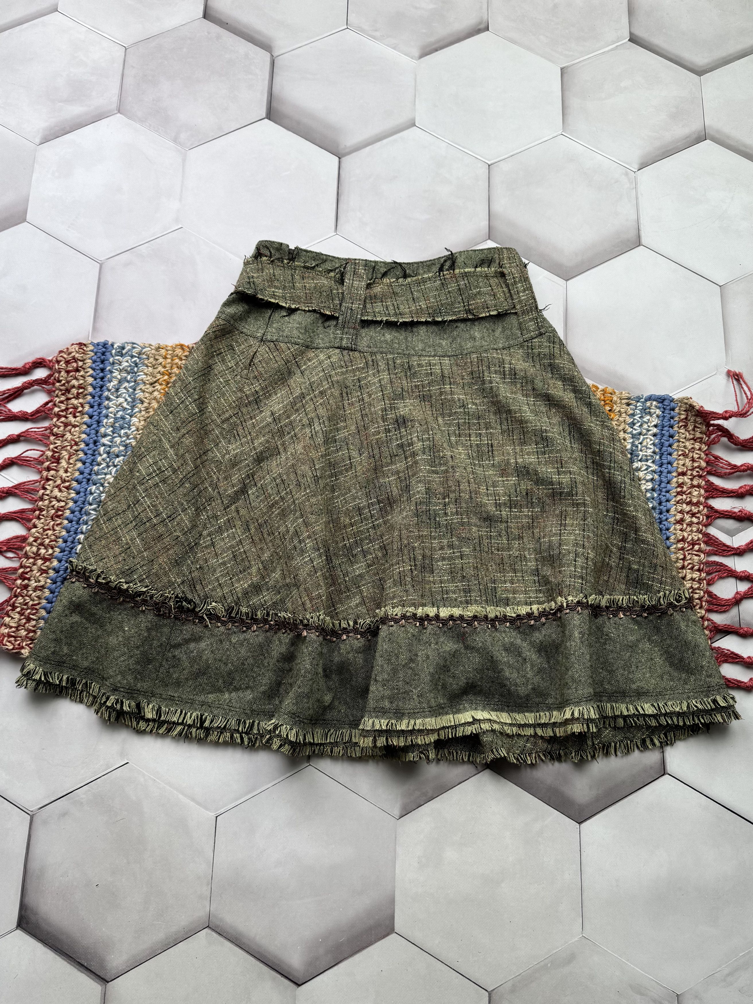 Japanese Brand Vintage Flare Skirt With Belt(E4) Size 28" / US 6 / IT 42 - 8 Thumbnail