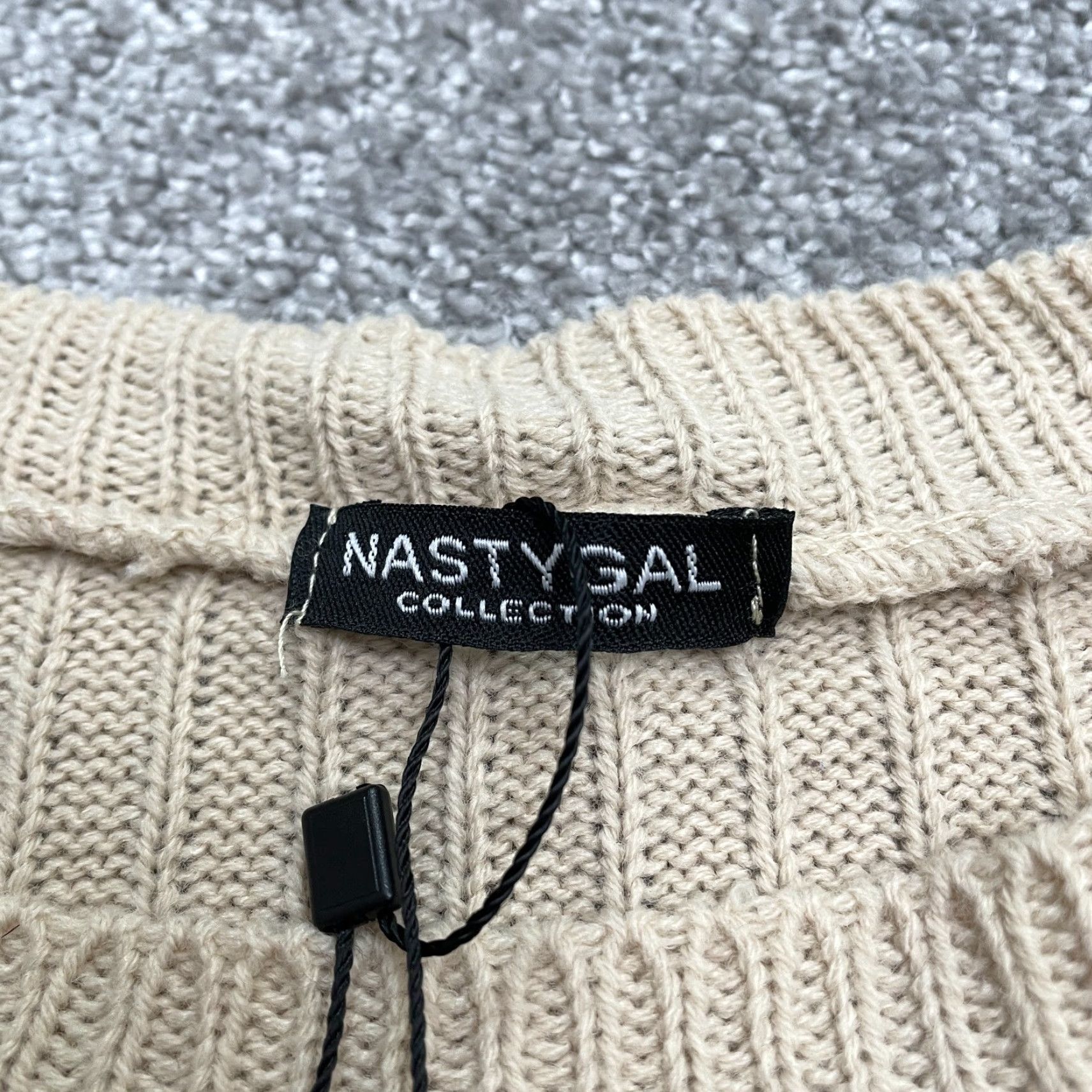 AQUA Nasty Gal Lounge Sweater Pullover Womens Plus Size 14/16 Gray Crew Neck NWT New Size XL / US 12-14 / IT 48-50 - 5 Thumbnail