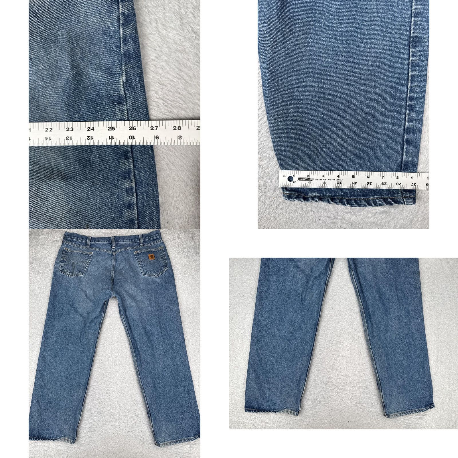Carhartt VINTAGE Carhartt Jeans Mens 44x32 Blue Relaxed Straight Leg Workwear Medium Wash Size US 44 / EU 60 - 9 Thumbnail