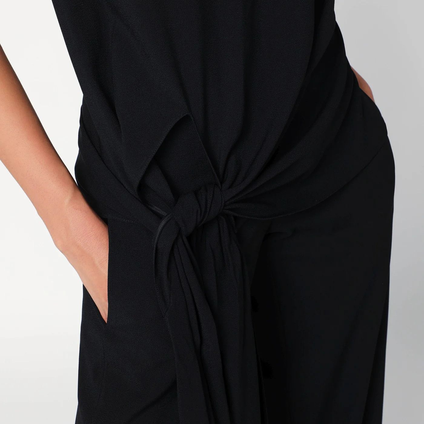 Alaia o1d2blof0426 Full Jumpsuit With Belt in Black Size 38" / US 16 / IT 52 - 4 Thumbnail