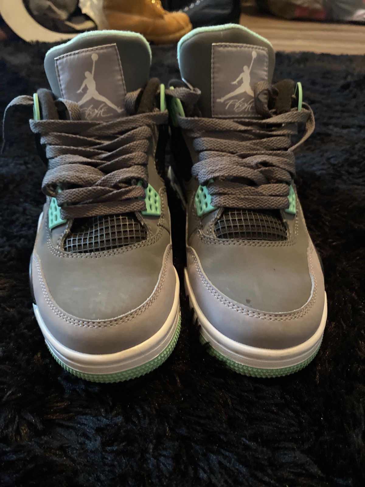Jordan Brand Air Jordan 4 retro Green Glow Grey Size US 8.5 / EU 41-42 - 8 Thumbnail