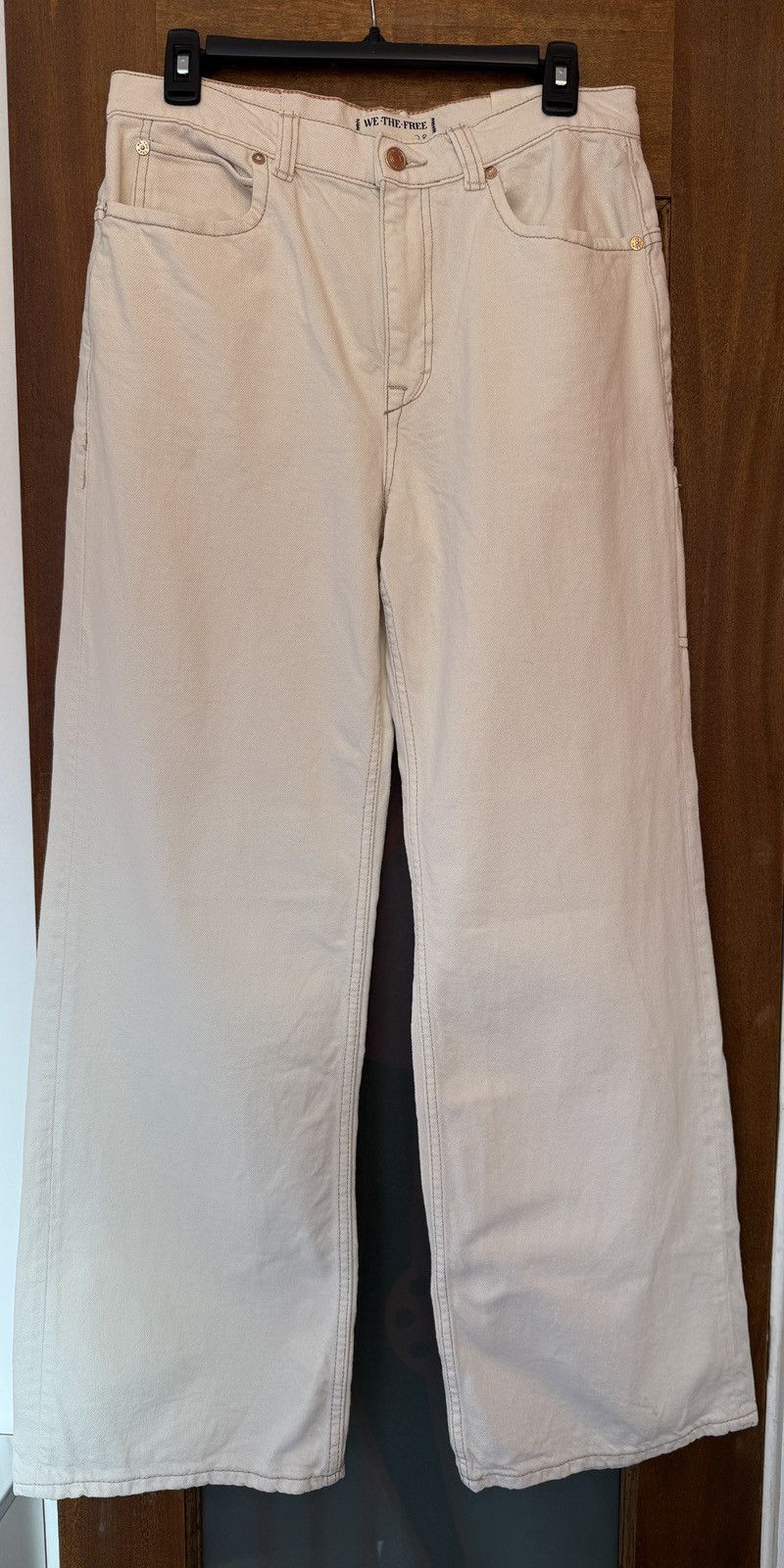 Free People Free People Tinsley Baggy High Rise Straight Leg Denim 28 Size 28" / US 6 / IT 42 - 1 Thumbnail