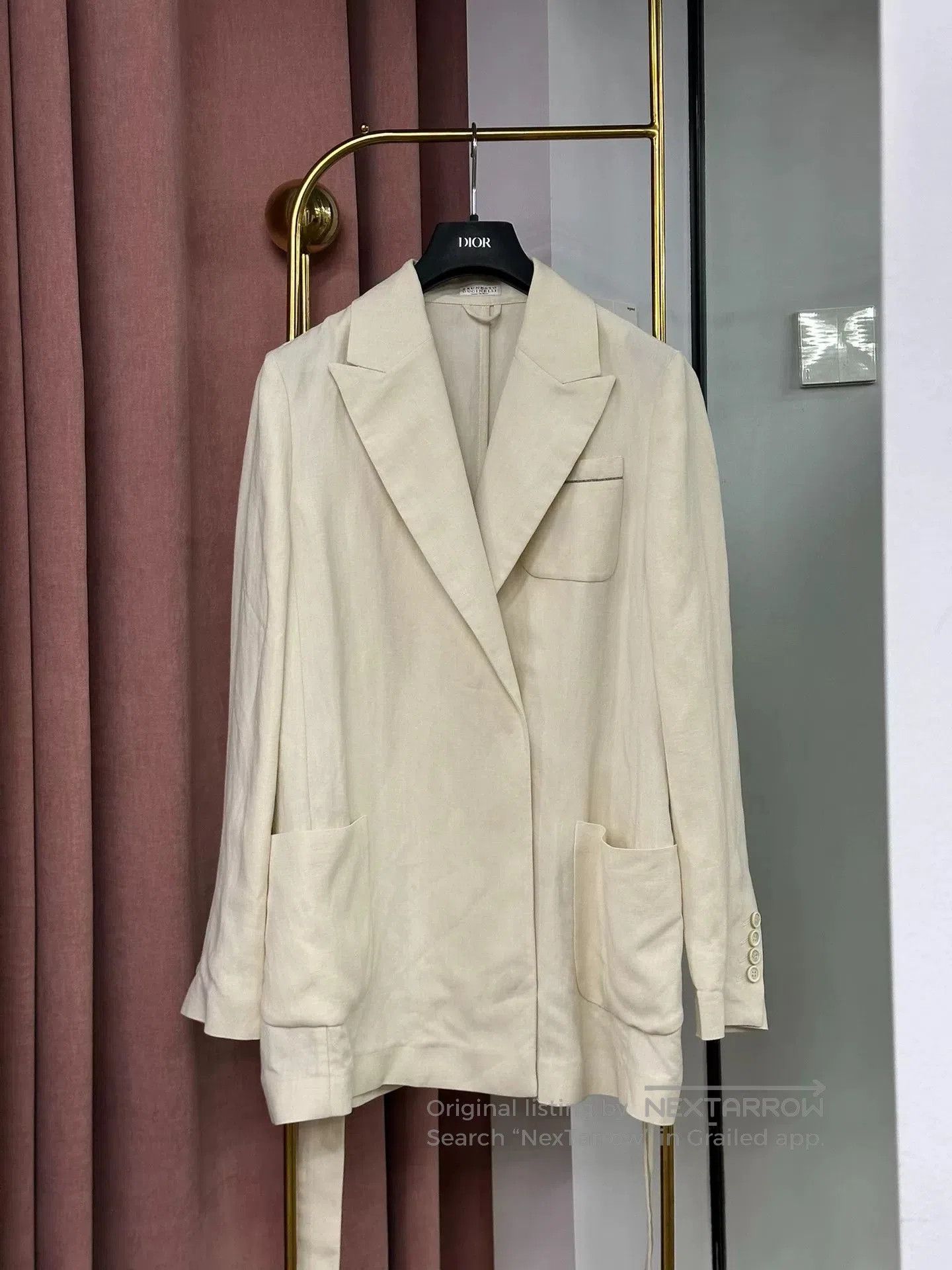 Brunello Cucinelli Brunello Cucinelli Beige Blazer Jacket. Size US S / EU 44-46 / 1 - 1 Thumbnail