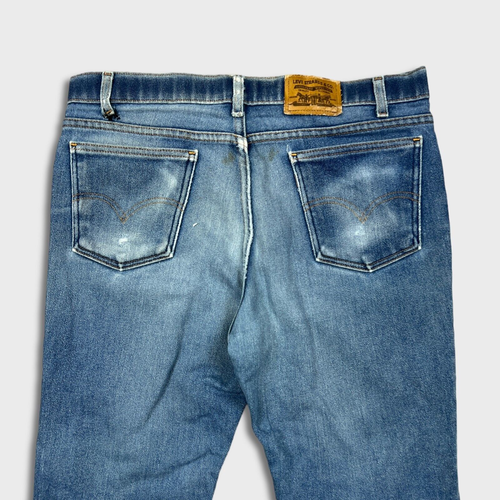Levi's × Vintage VTG Levi's Jeans 37x27 Distressed Action USA Baggy 90s Denim Size US 37 - 6 Thumbnail