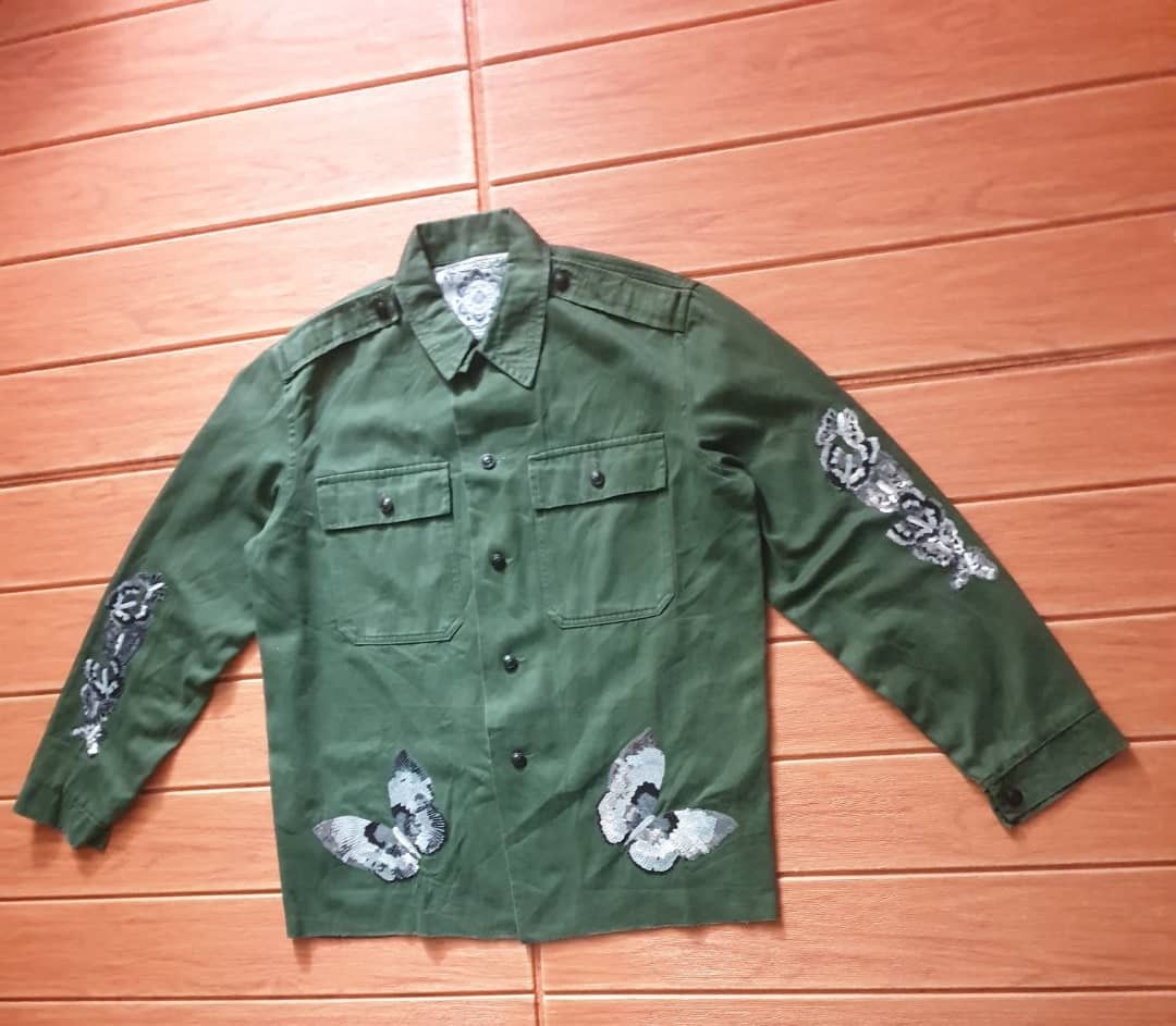 Japanese Brand 💥Peacock Blue handmade Butterfly Made in ITALY shirt Size L / US 10 / IT 46 - 4 Thumbnail