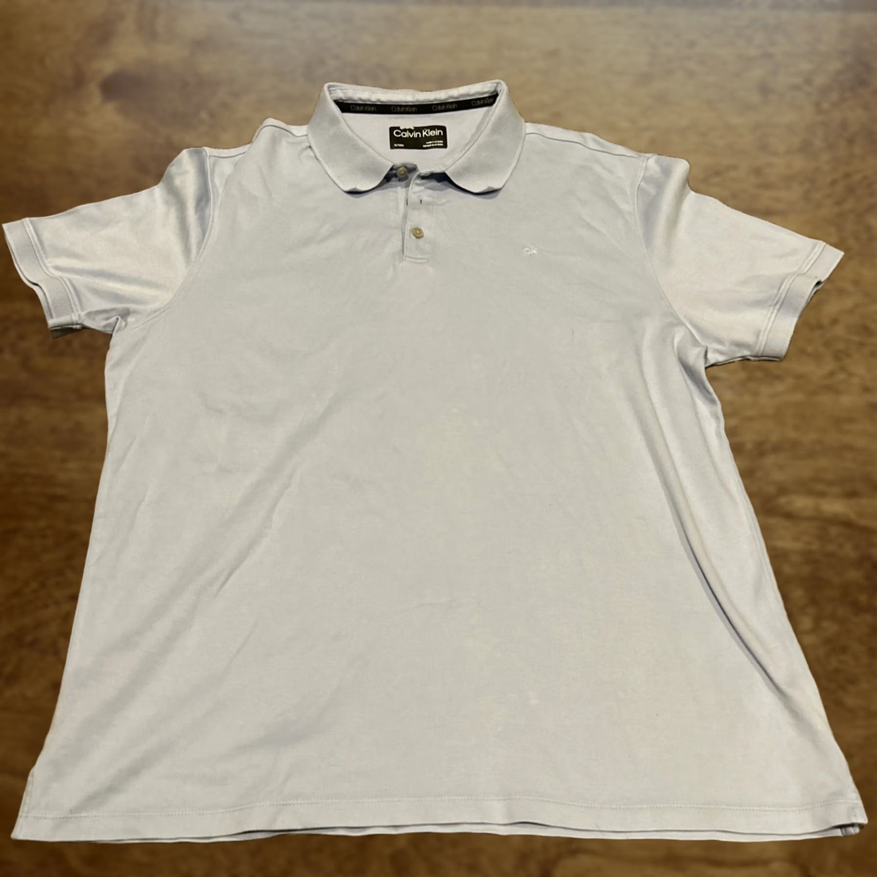 Calvin Klein Calvin Klein Polo Shirt Men XL Short Sleeve Cotton Purple Size US XL / EU 56 / 4 - 1 Thumbnail