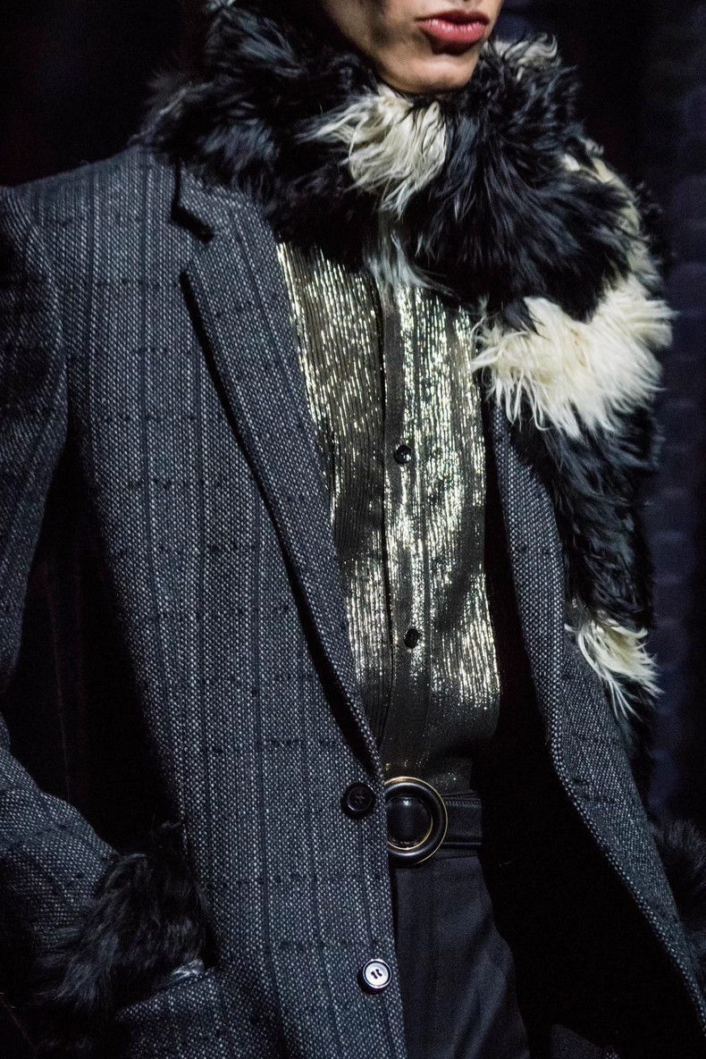 Saint Laurent Paris Saint Laurent Paris Silver plaid double breasted wool coat- Size US M / EU 48-50 / 2 - 6 Thumbnail